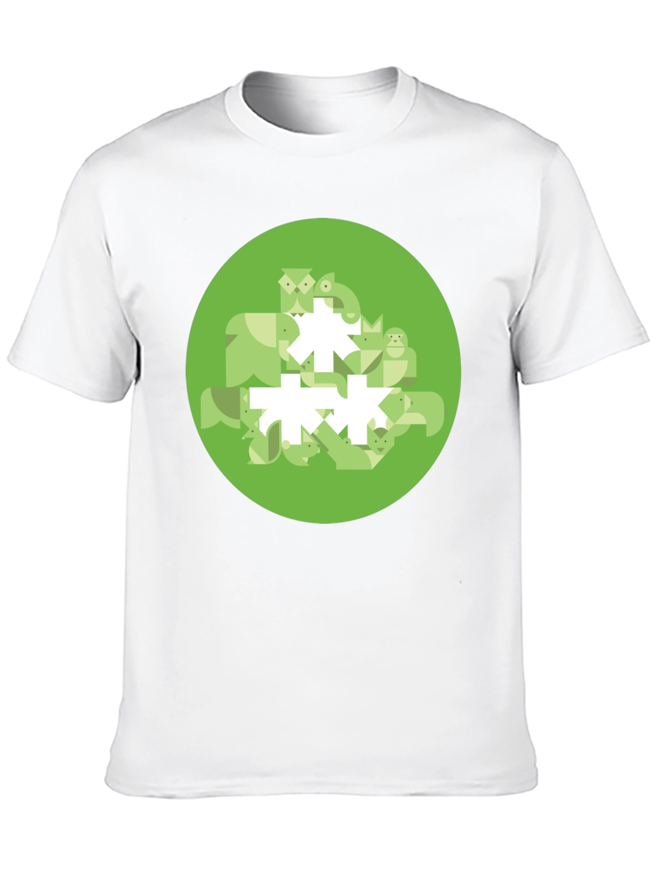 Geometric Animal Print Tee