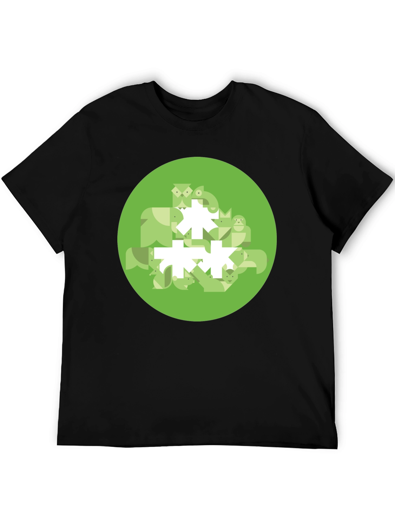 Geometric Animal Print Tee