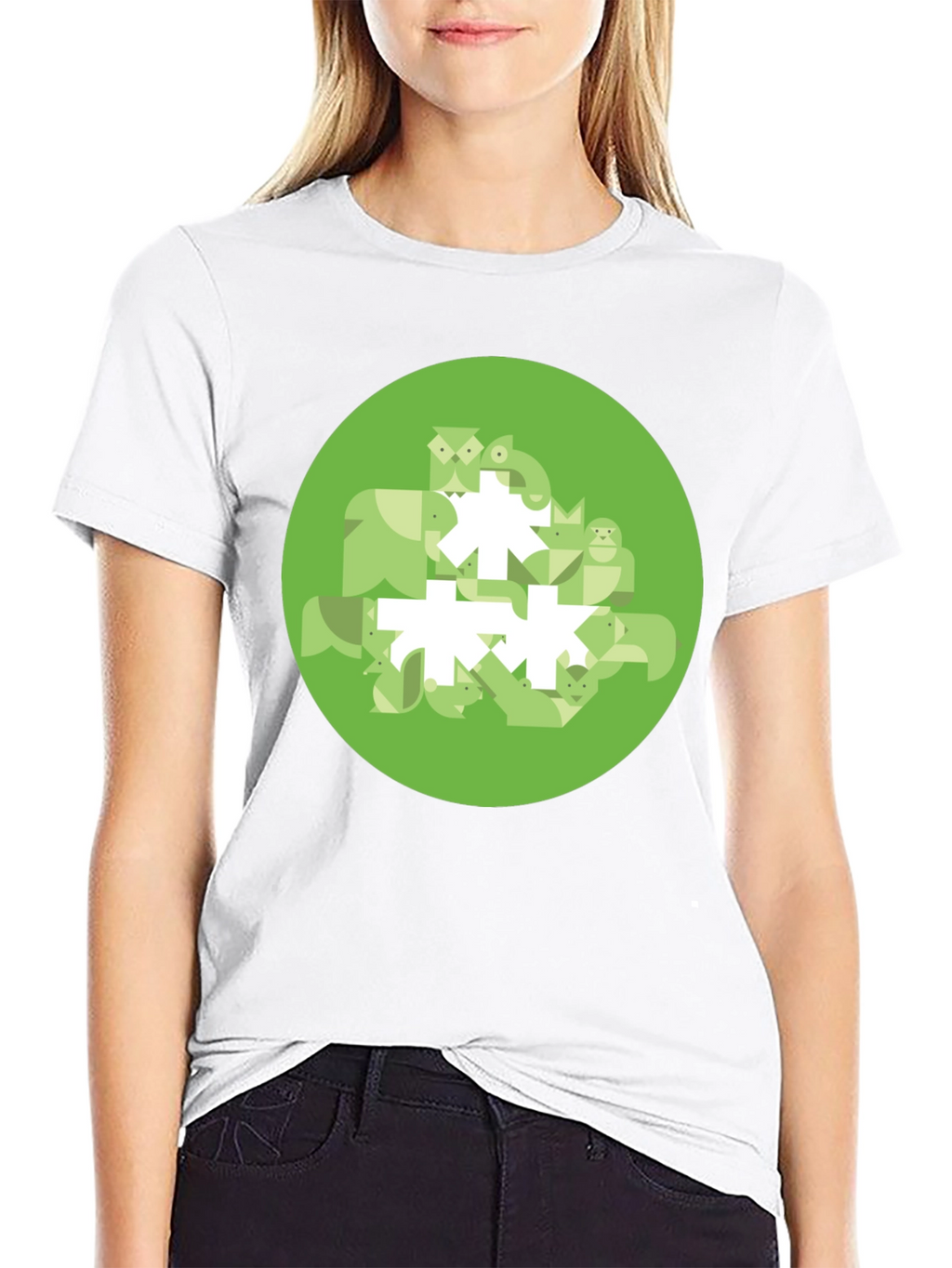 Geometric Animal Print Tee
