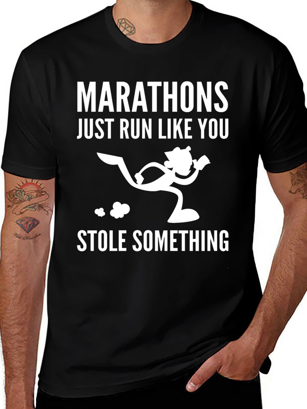Marathon Running Humor Graphic T-Shirt