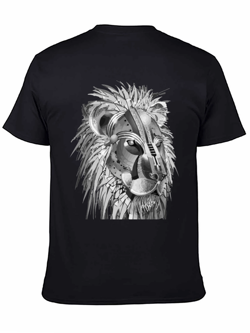 Lion Graphic Print Crew Neck Tee