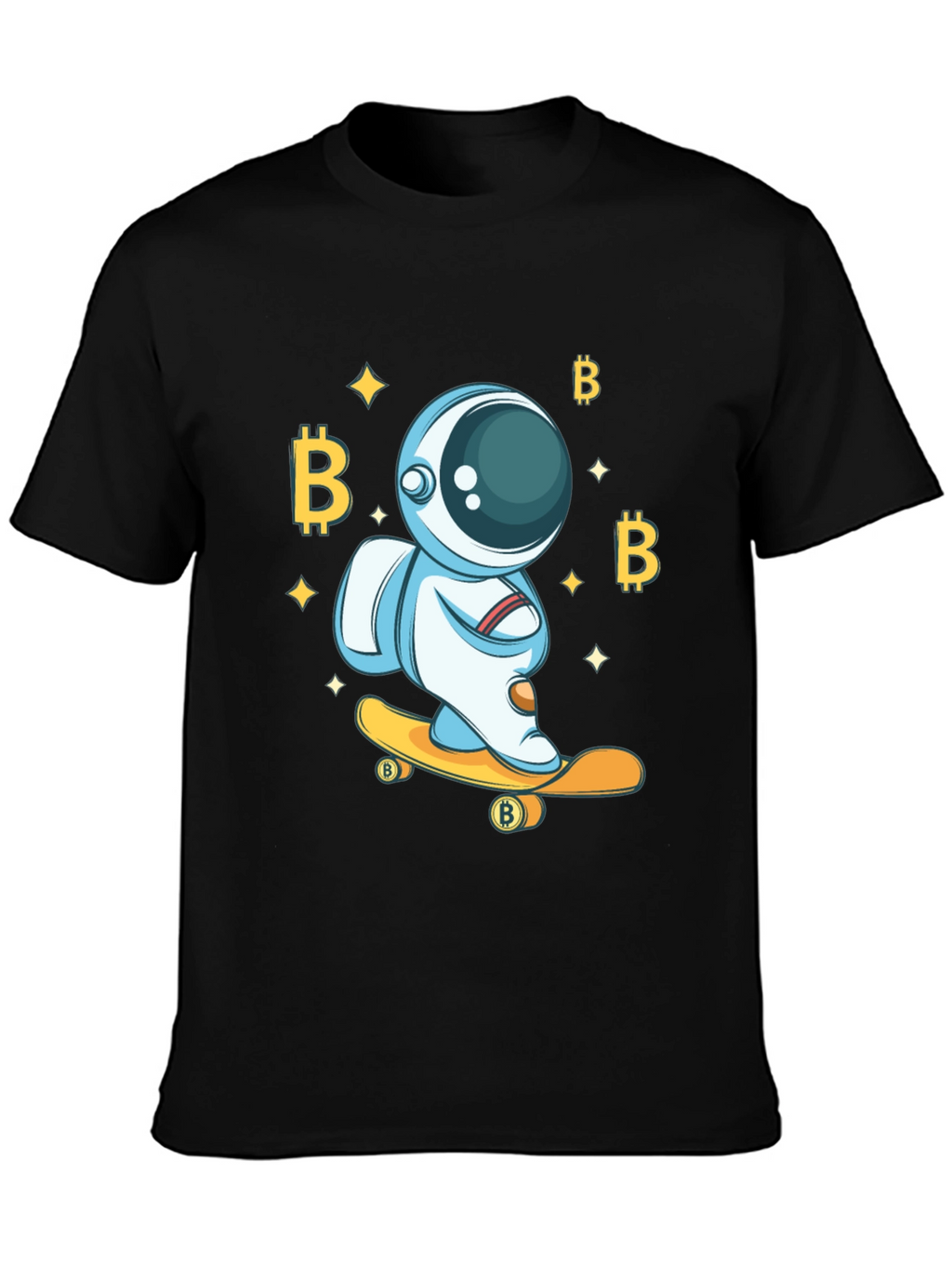 Bitcoin Astronaut Skateboard T-Shirt - Crypto Tee