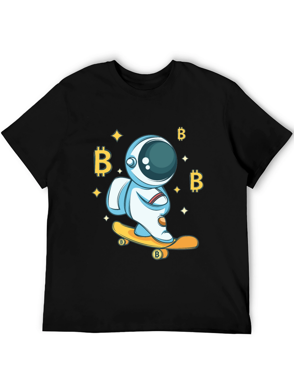 Bitcoin Astronaut Skateboard T-Shirt - Crypto Tee