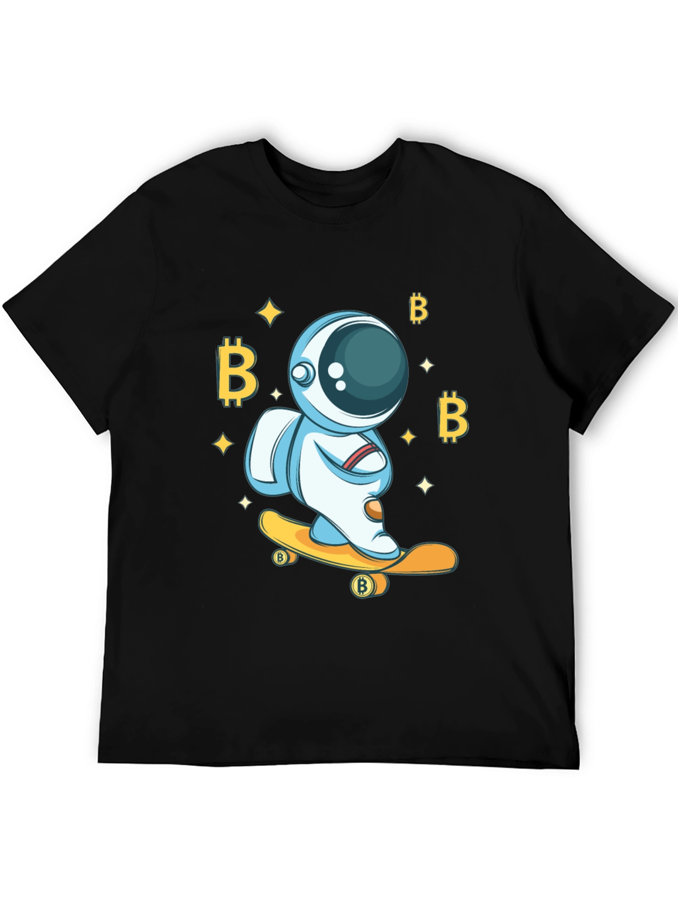 Bitcoin Astronaut Skateboard T-Shirt - Crypto Tee
