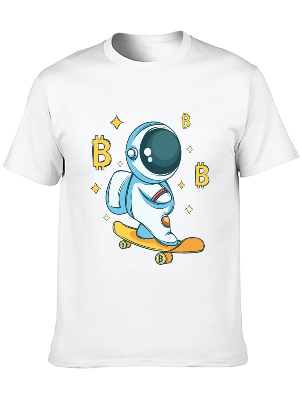 Bitcoin Astronaut Skateboard T-Shirt - Crypto Tee
