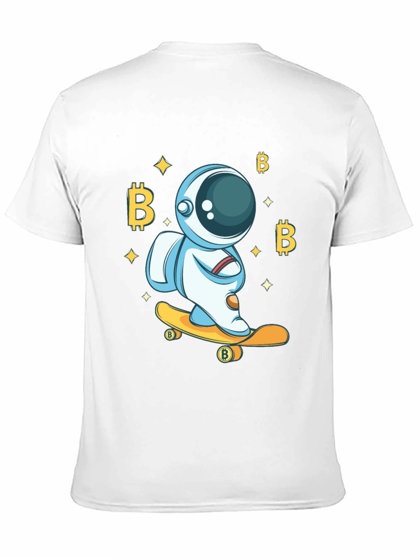 Bitcoin Astronaut Skateboard T-Shirt - Crypto Tee