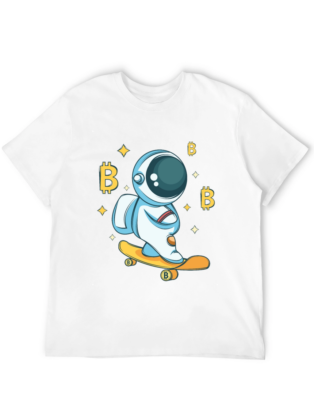 Bitcoin Astronaut Skateboard T-Shirt - Crypto Tee