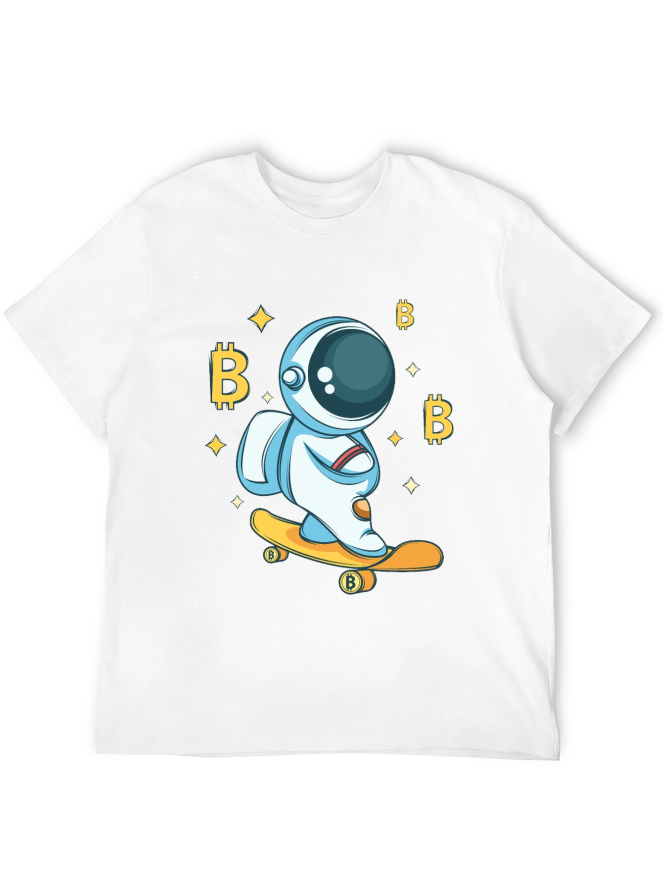 Bitcoin Astronaut Skateboard T-Shirt - Crypto Tee