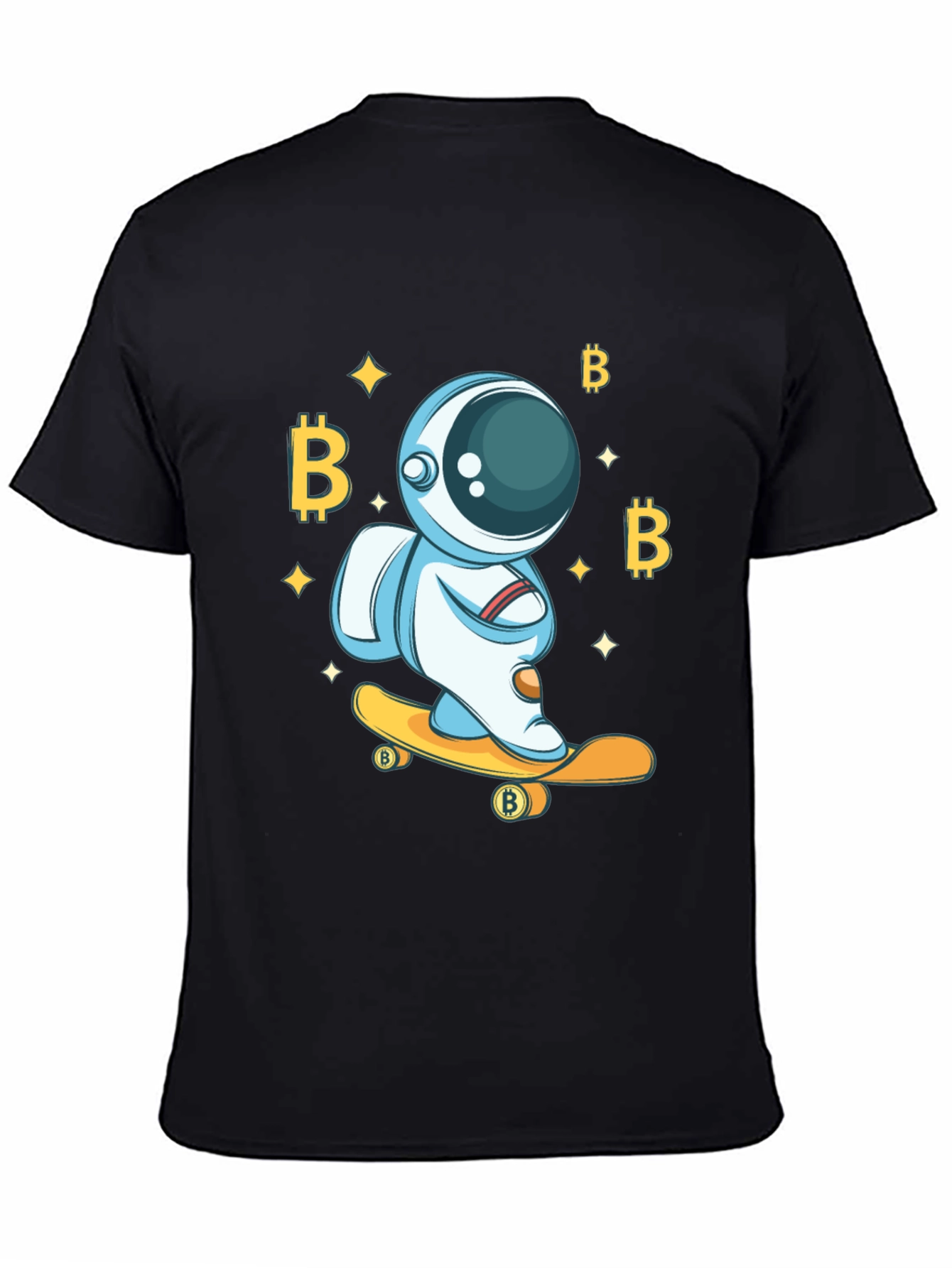 Bitcoin Astronaut Skateboard T-Shirt - Crypto Tee