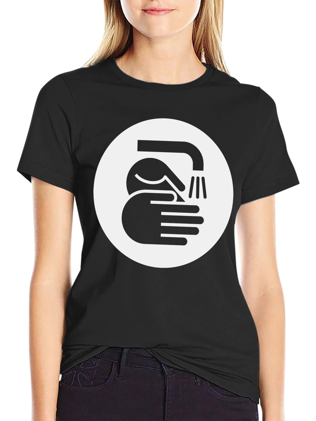 Wash Your Hands Graphic Tee - Black