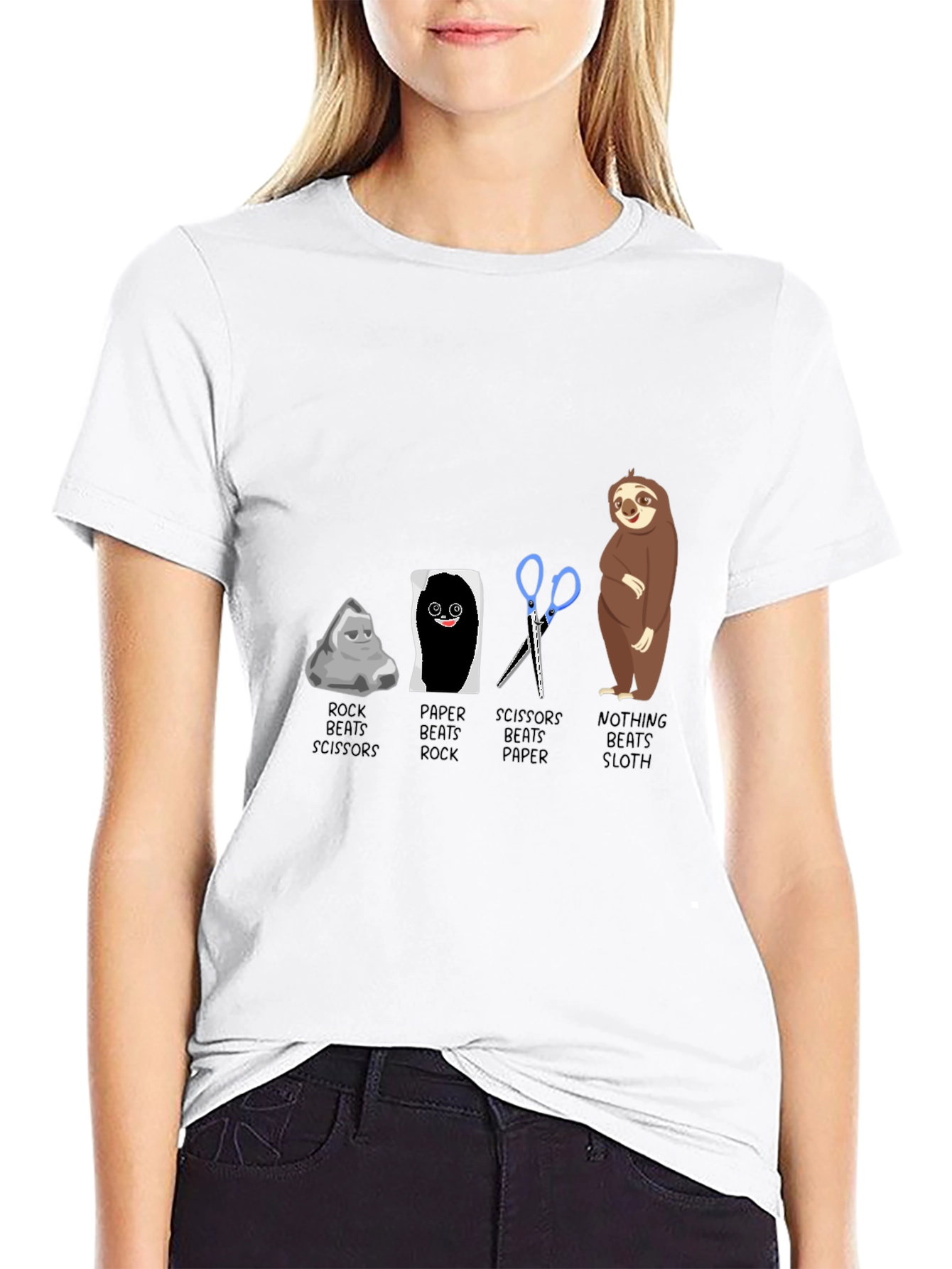 Rock Paper Scissors Sloth T-Shirt