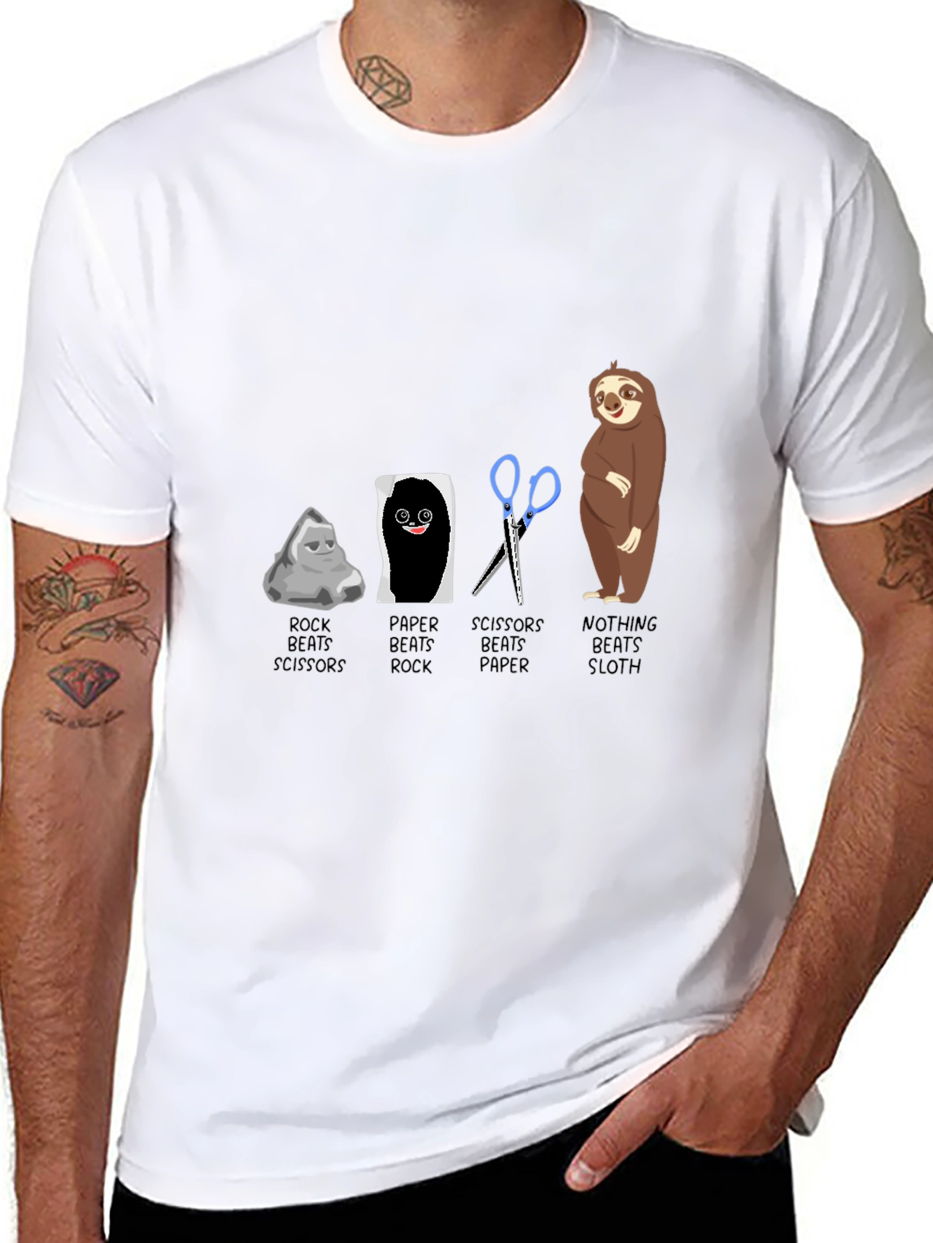 Rock Paper Scissors Sloth T-Shirt