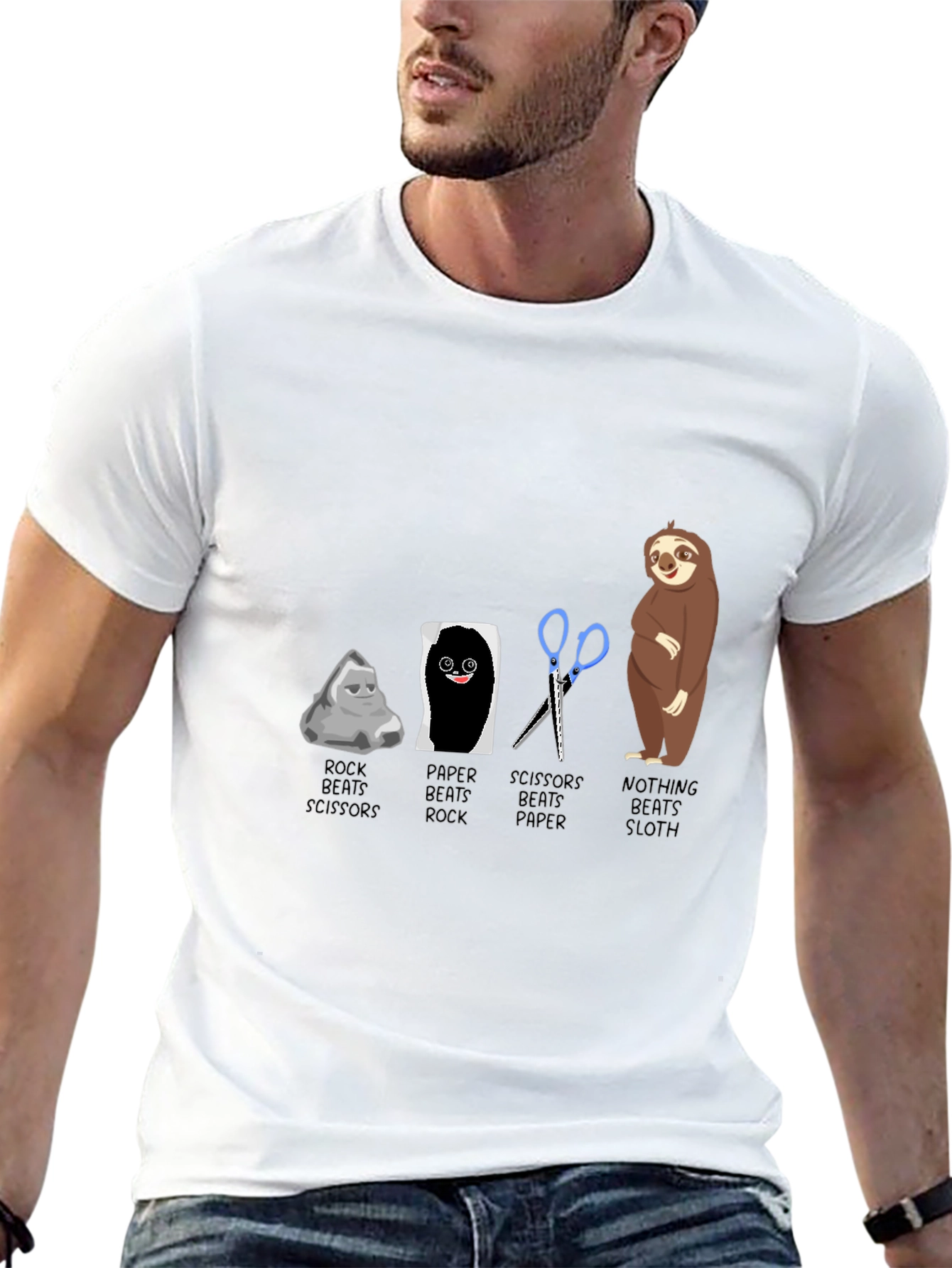 Rock Paper Scissors Sloth T-Shirt