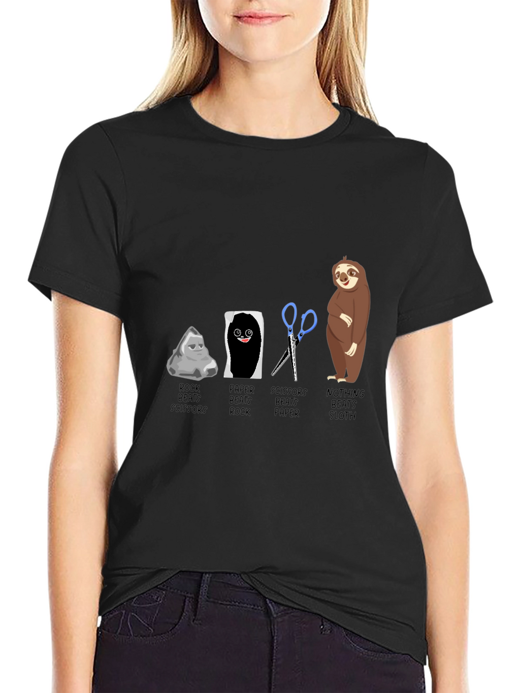 Rock Paper Scissors Sloth T-Shirt