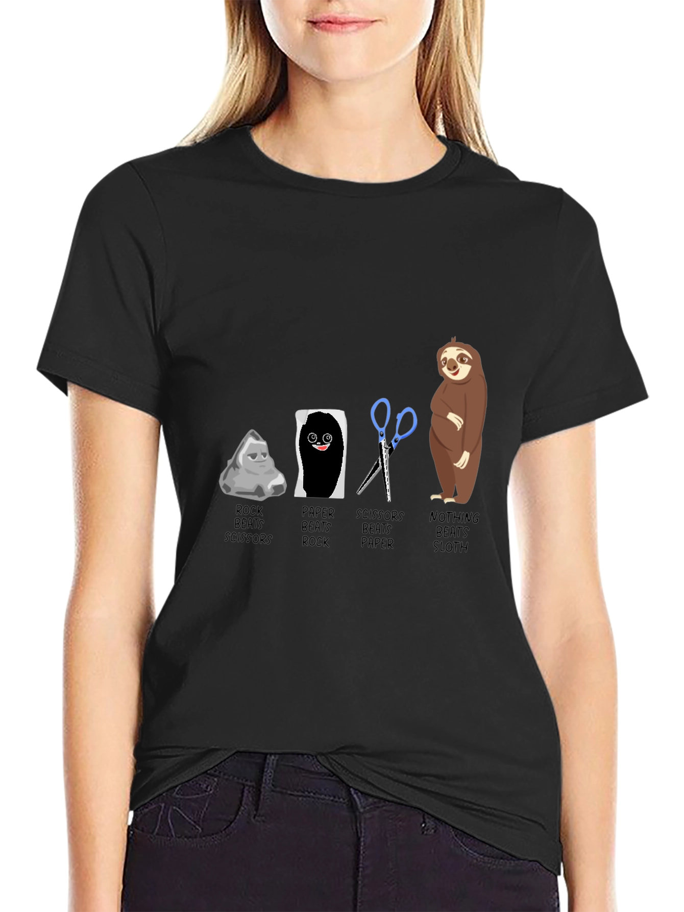 Rock Paper Scissors Sloth T-Shirt