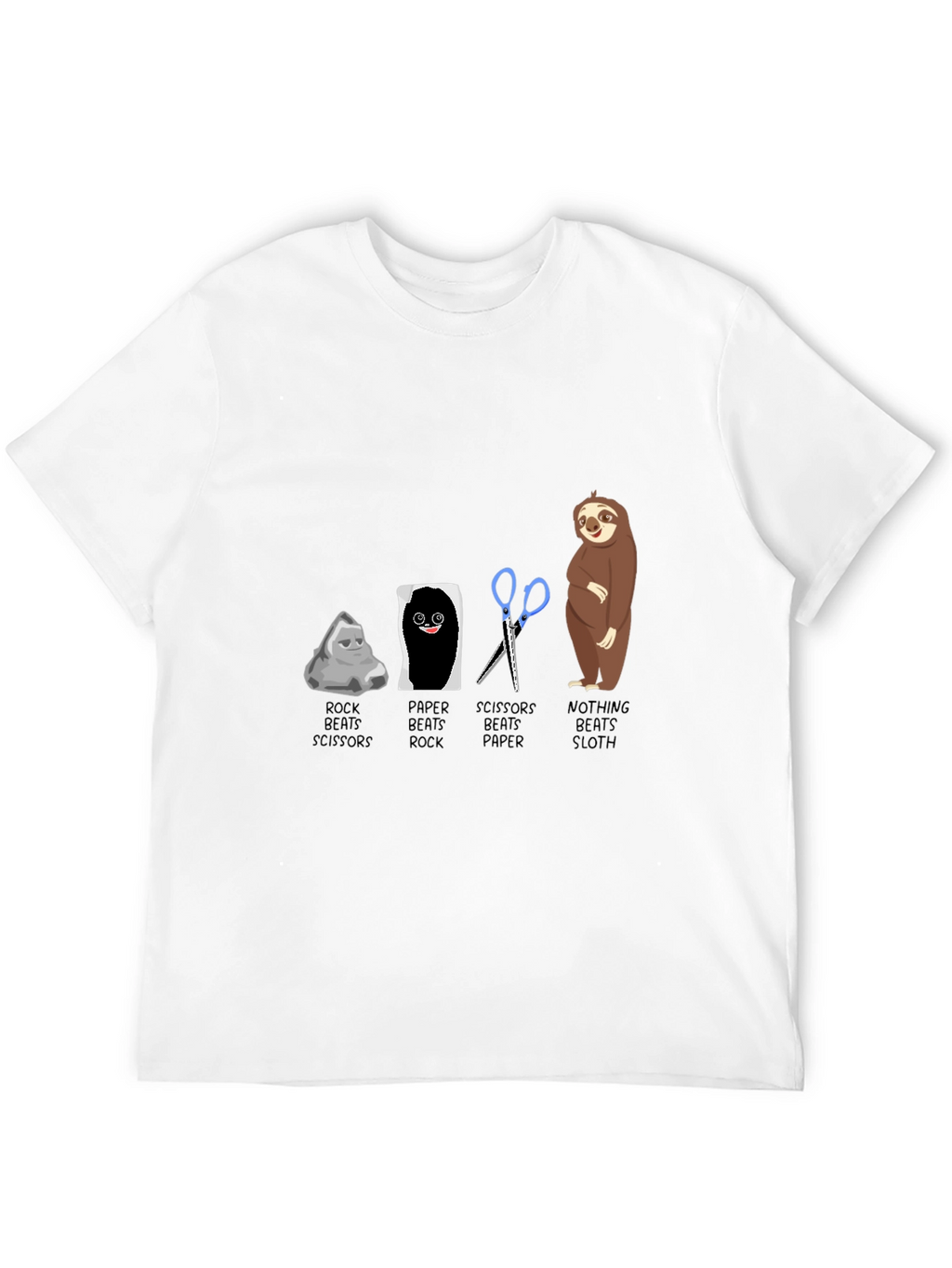 Rock Paper Scissors Sloth T-Shirt