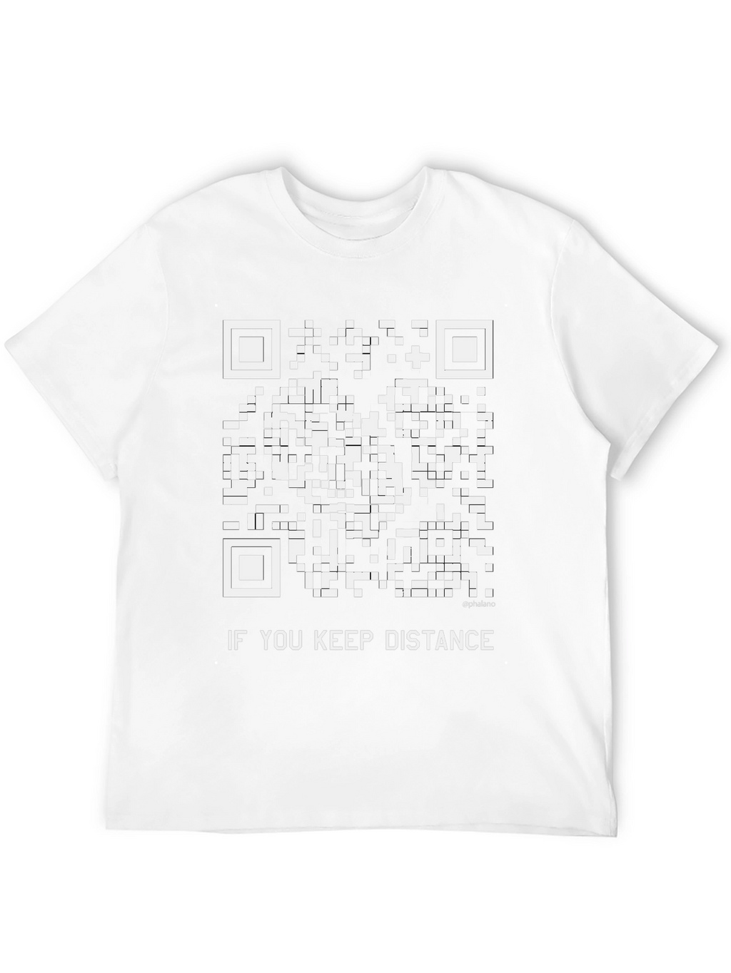 Social Distance QR Code T-Shirt