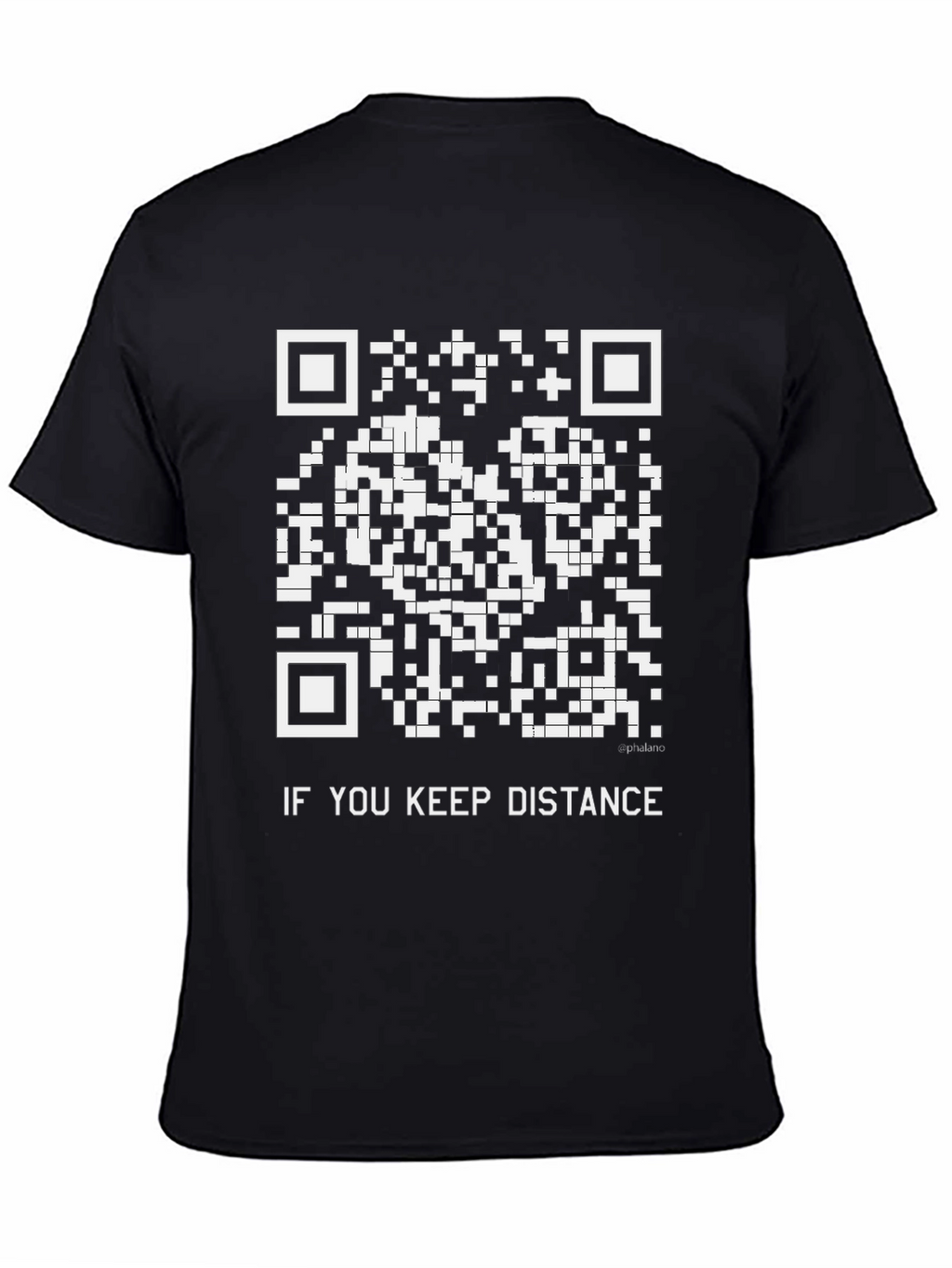 Social Distance QR Code T-Shirt