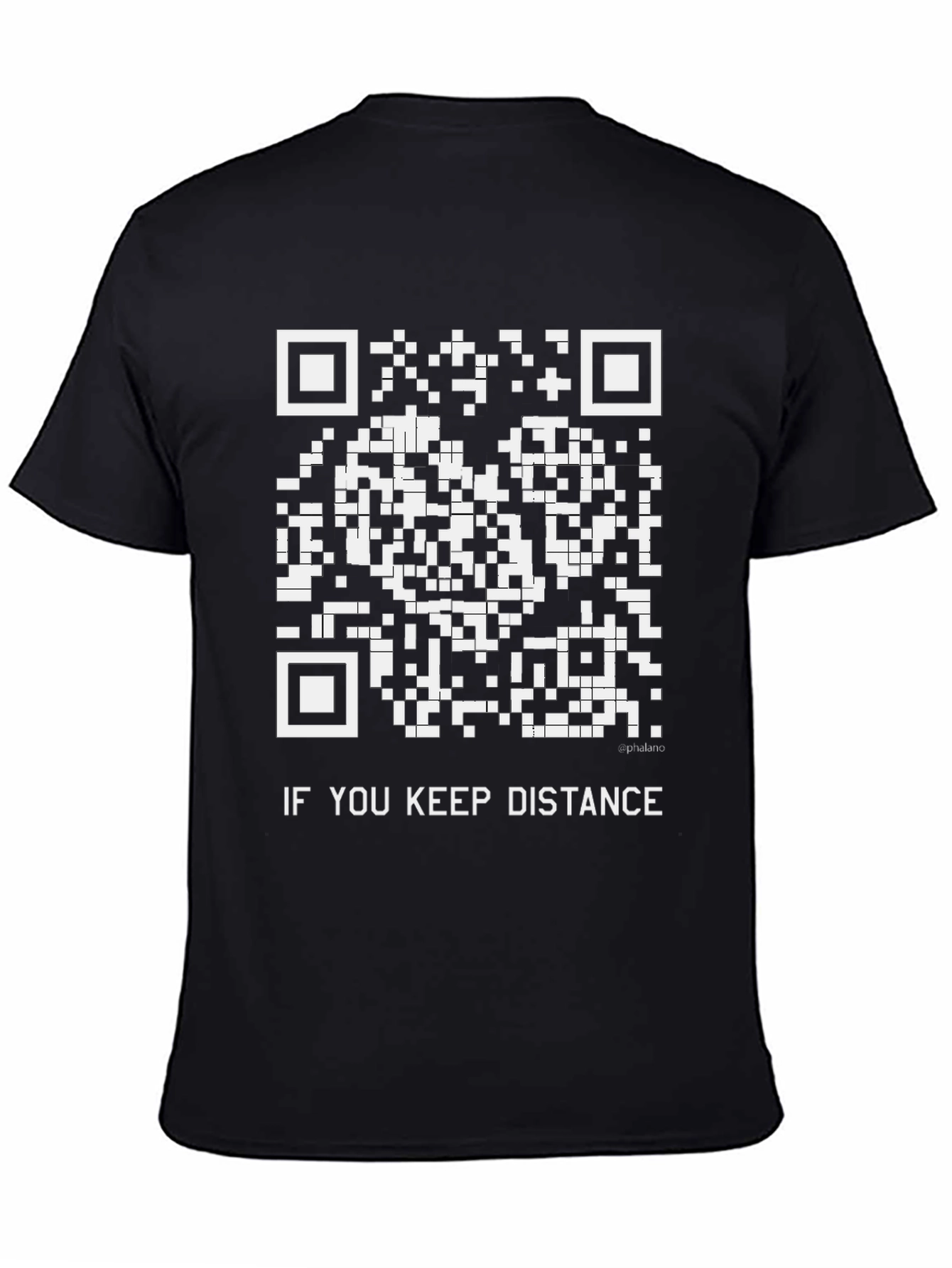 Social Distance QR Code T-Shirt