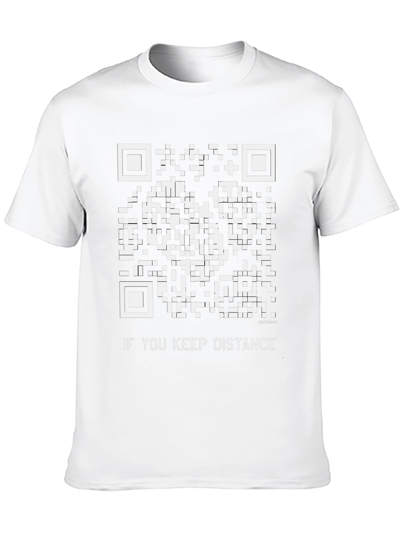 Social Distance QR Code T-Shirt