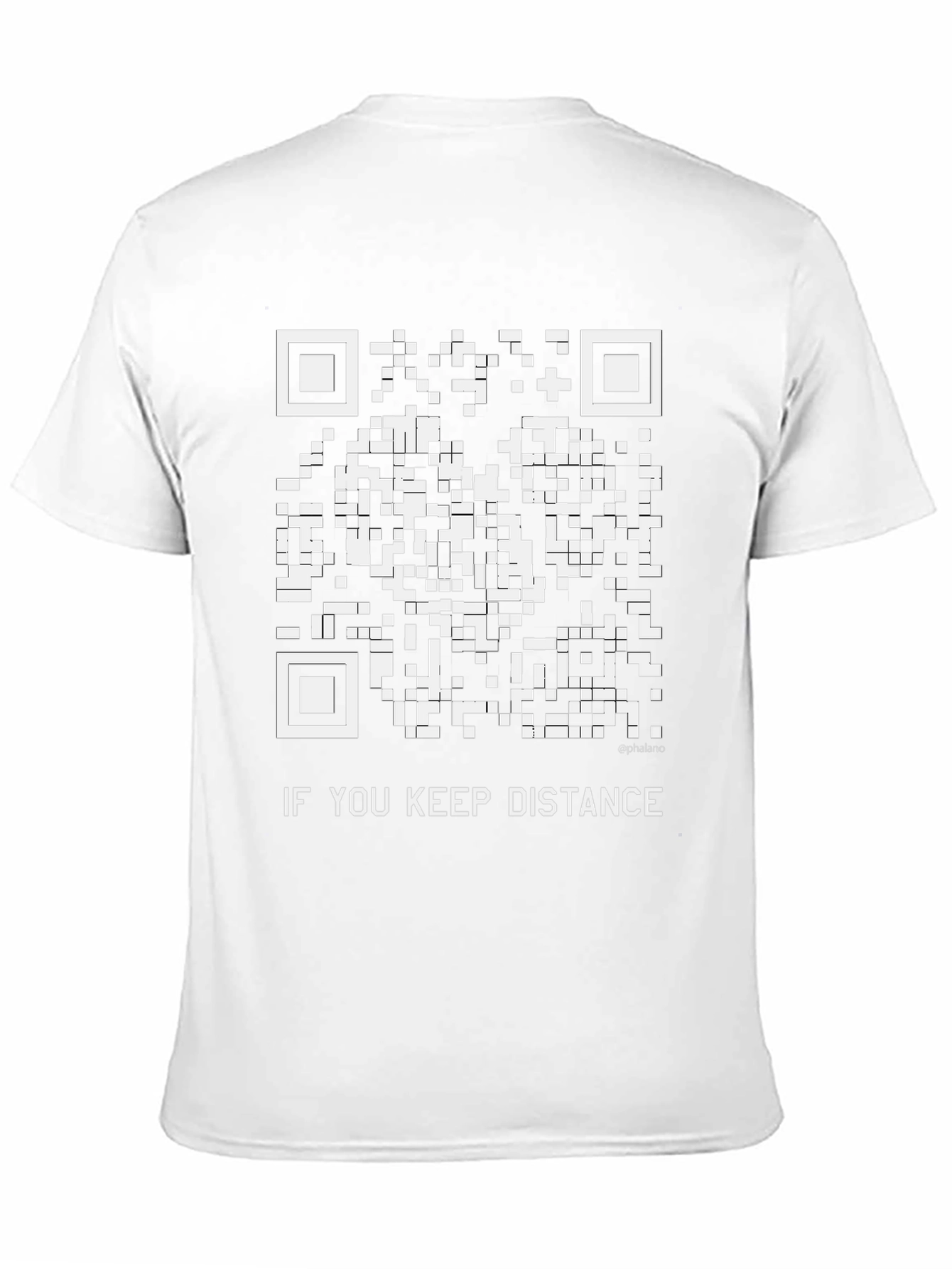 Social Distance QR Code T-Shirt