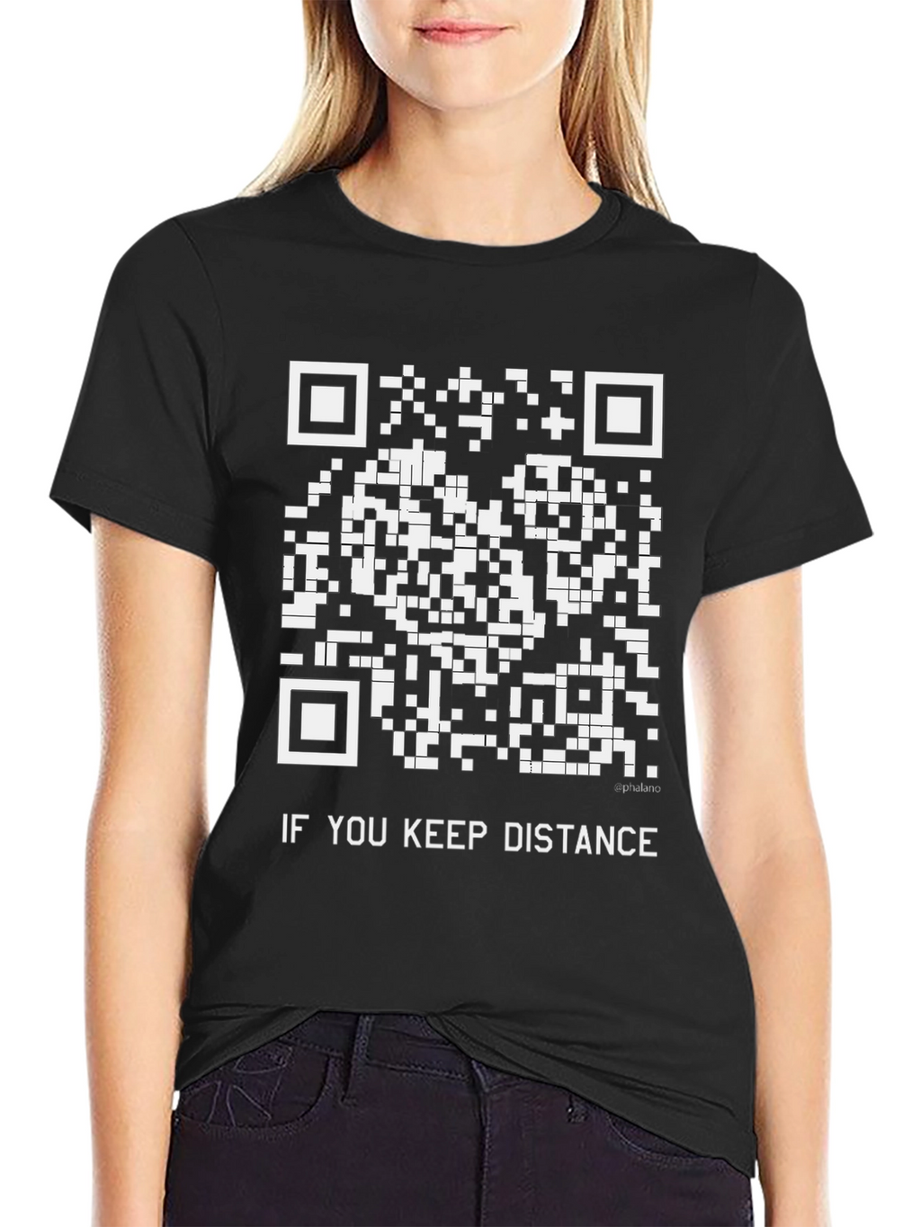 Social Distance QR Code T-Shirt