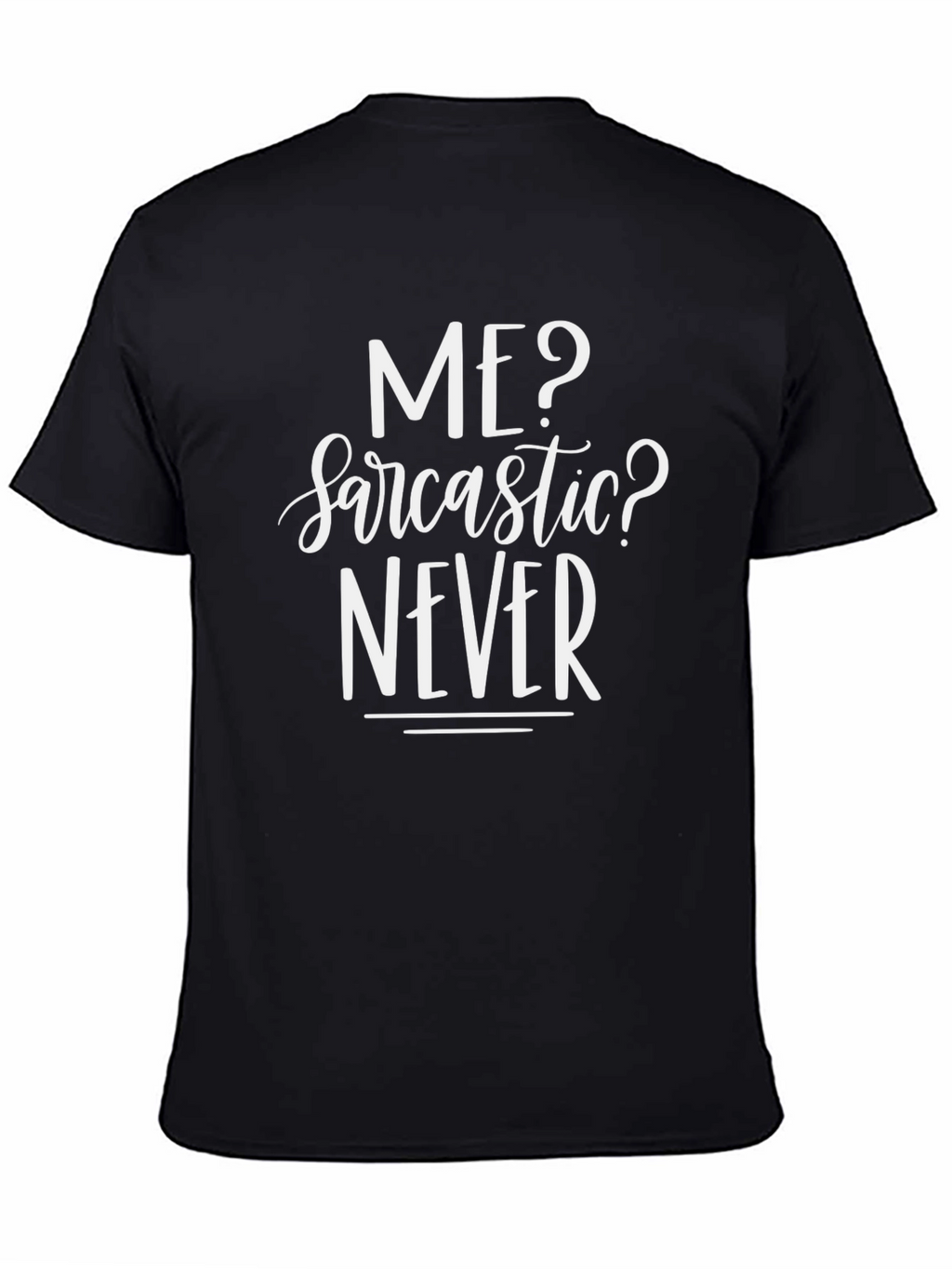 Sarcastic Never Graphic Tee - Mens Black T-Shirt