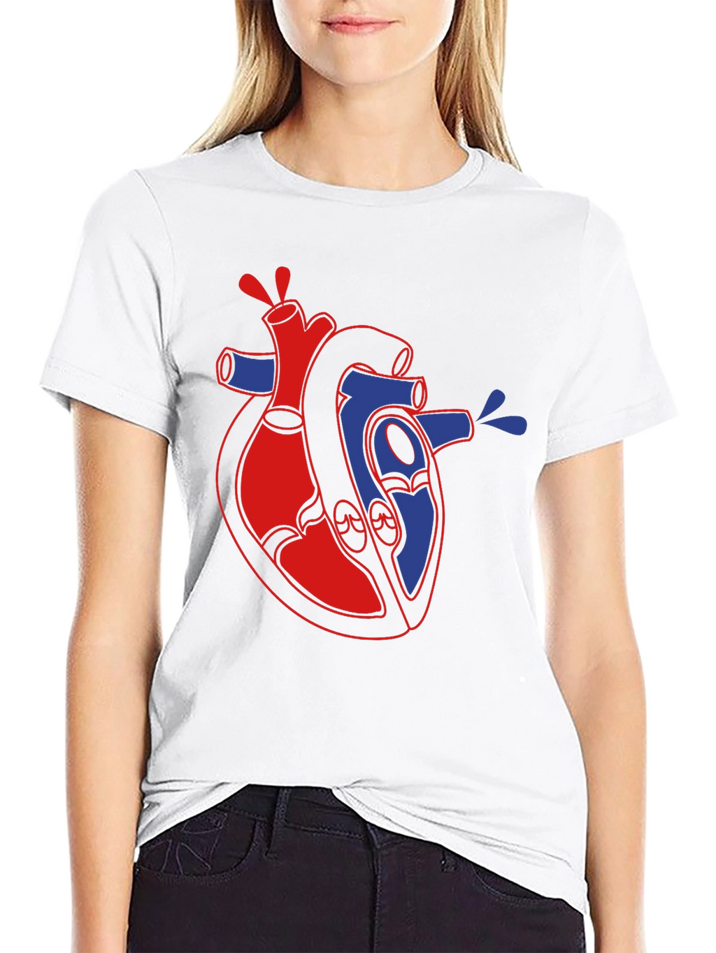 Anatomical Heart Graphic Black T-Shirt