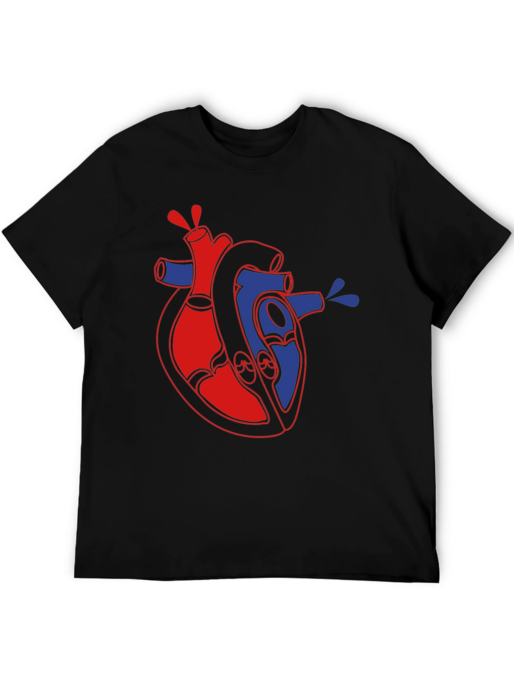 Anatomical Heart Graphic Black T-Shirt