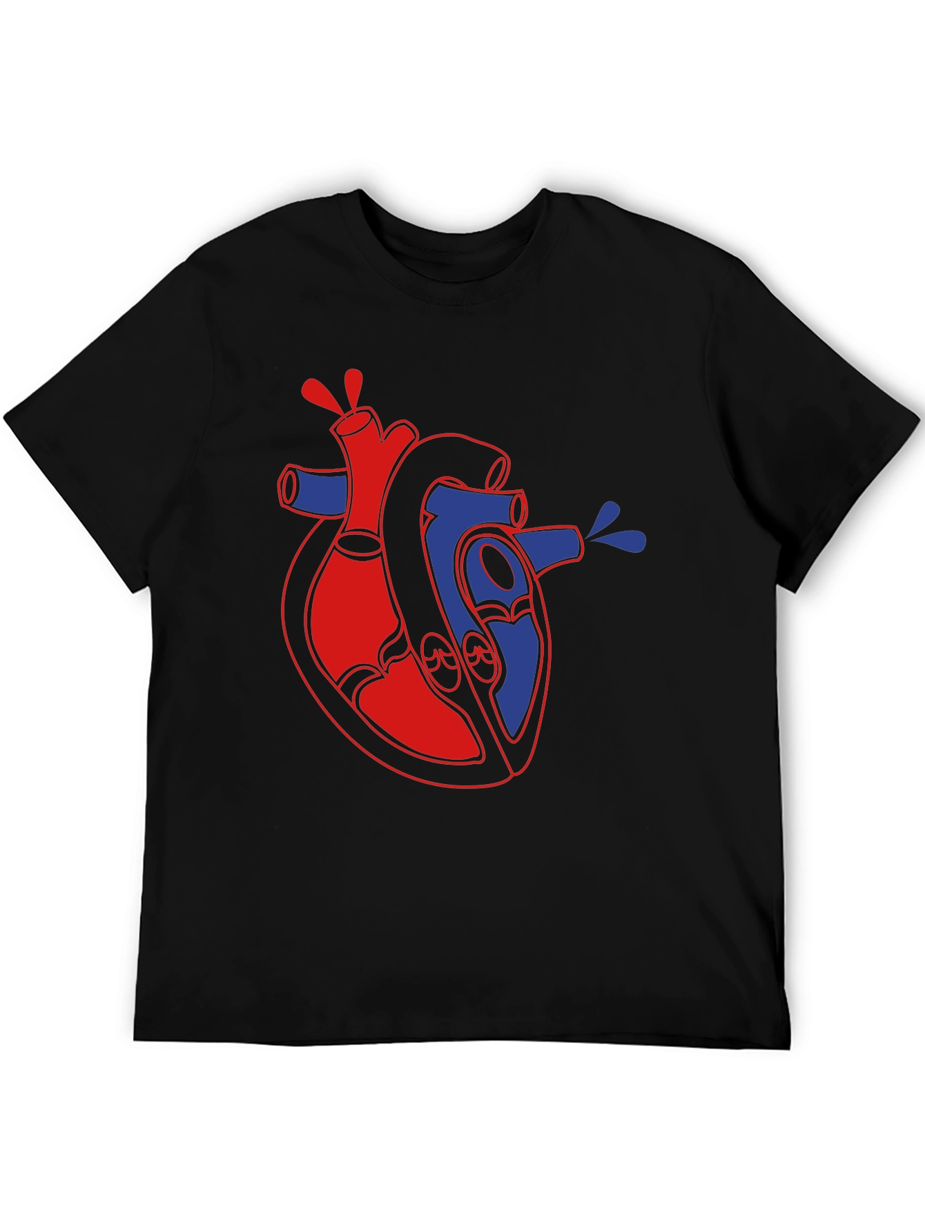 Anatomical Heart Graphic Black T-Shirt