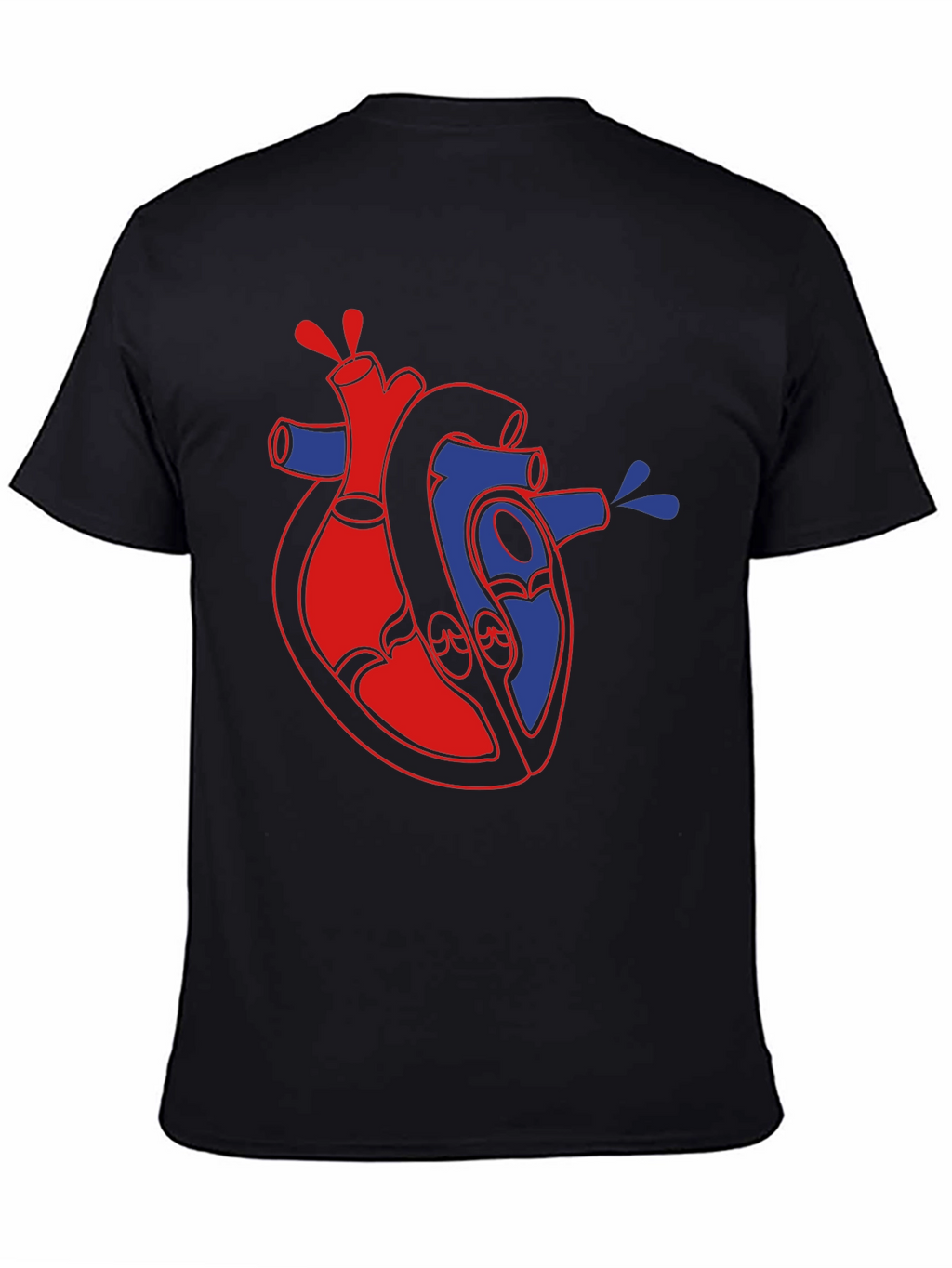 Anatomical Heart Graphic Black T-Shirt