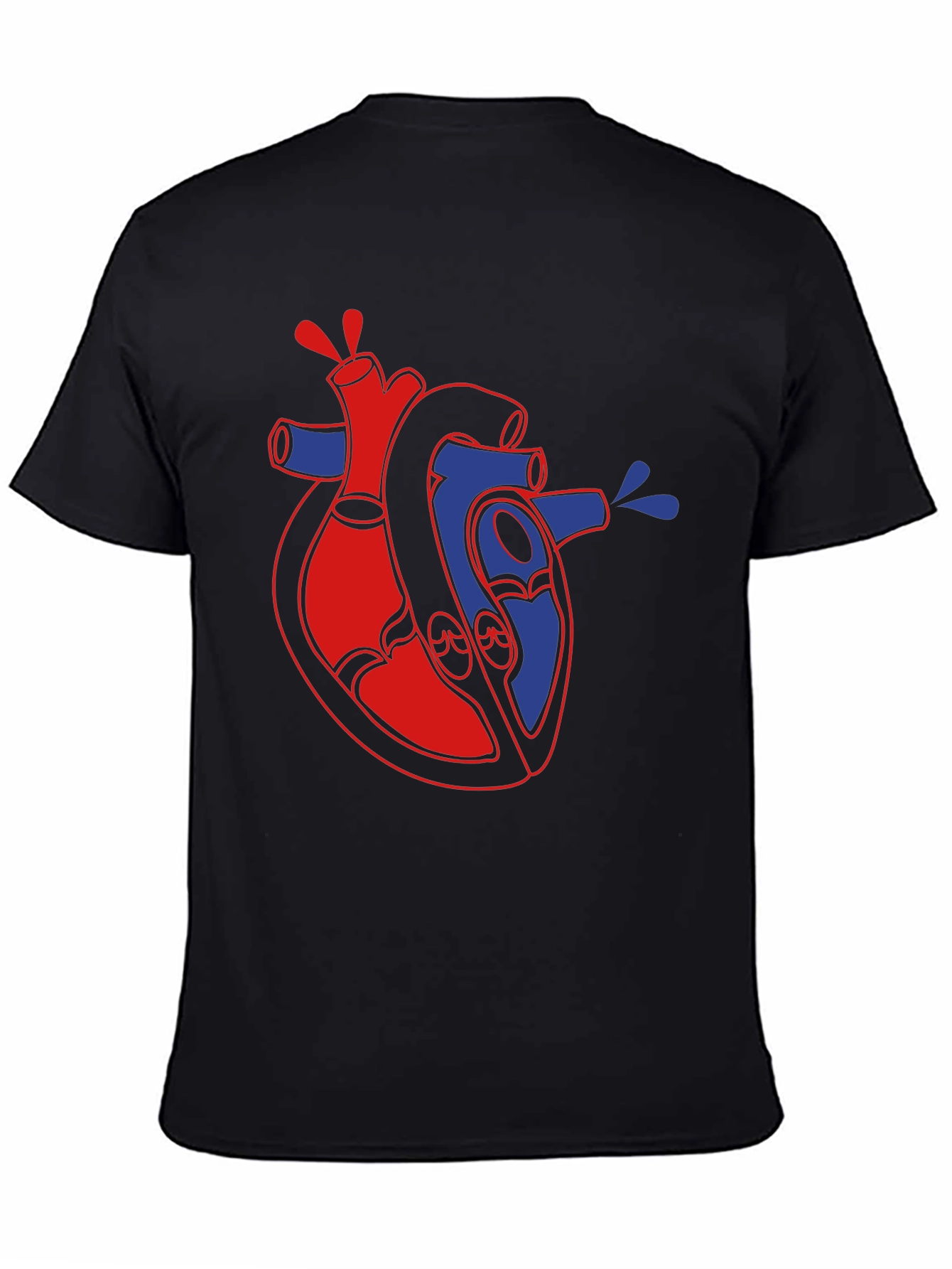 Anatomical Heart Graphic Black T-Shirt