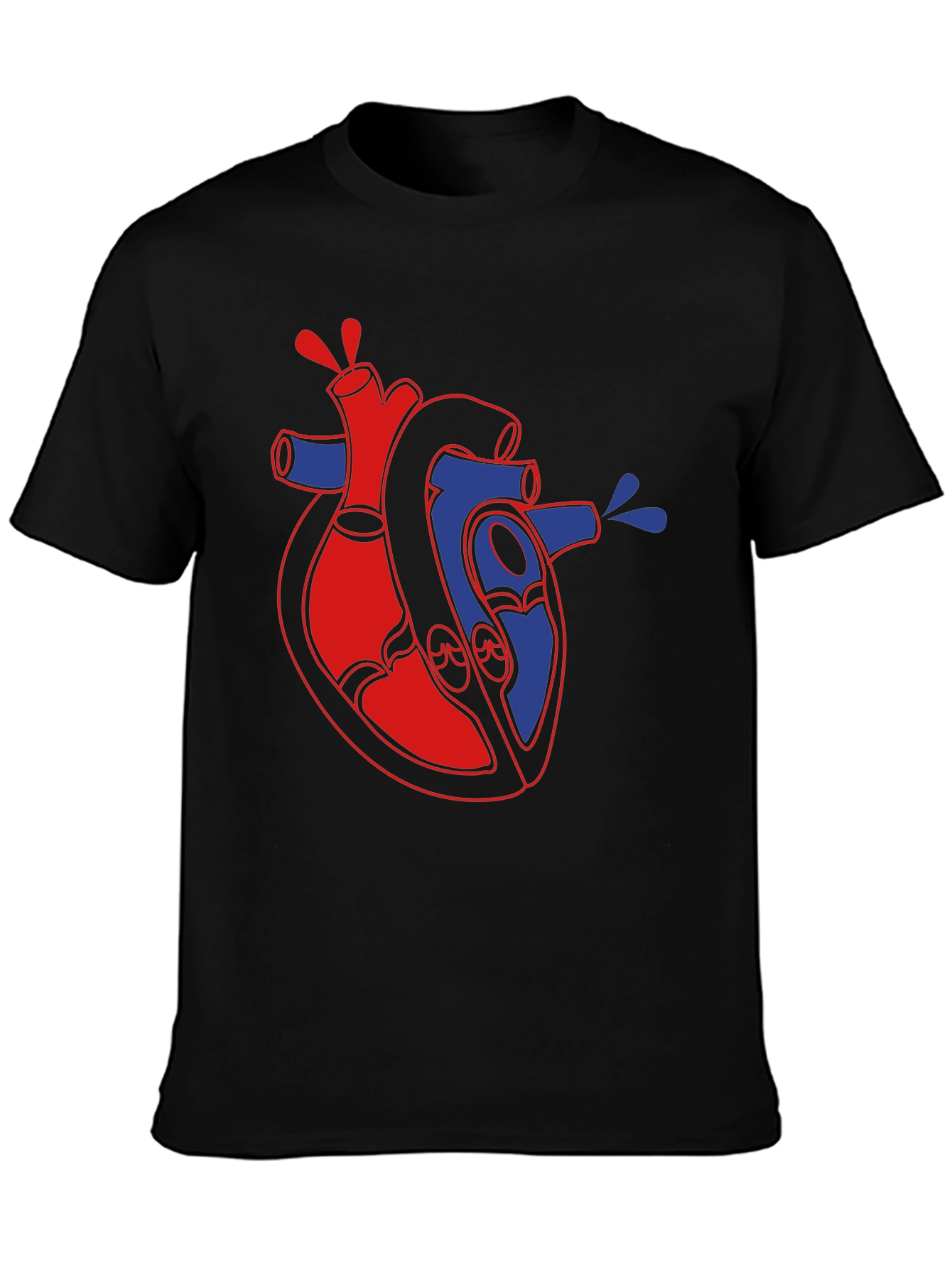 Anatomical Heart Graphic Black T-Shirt