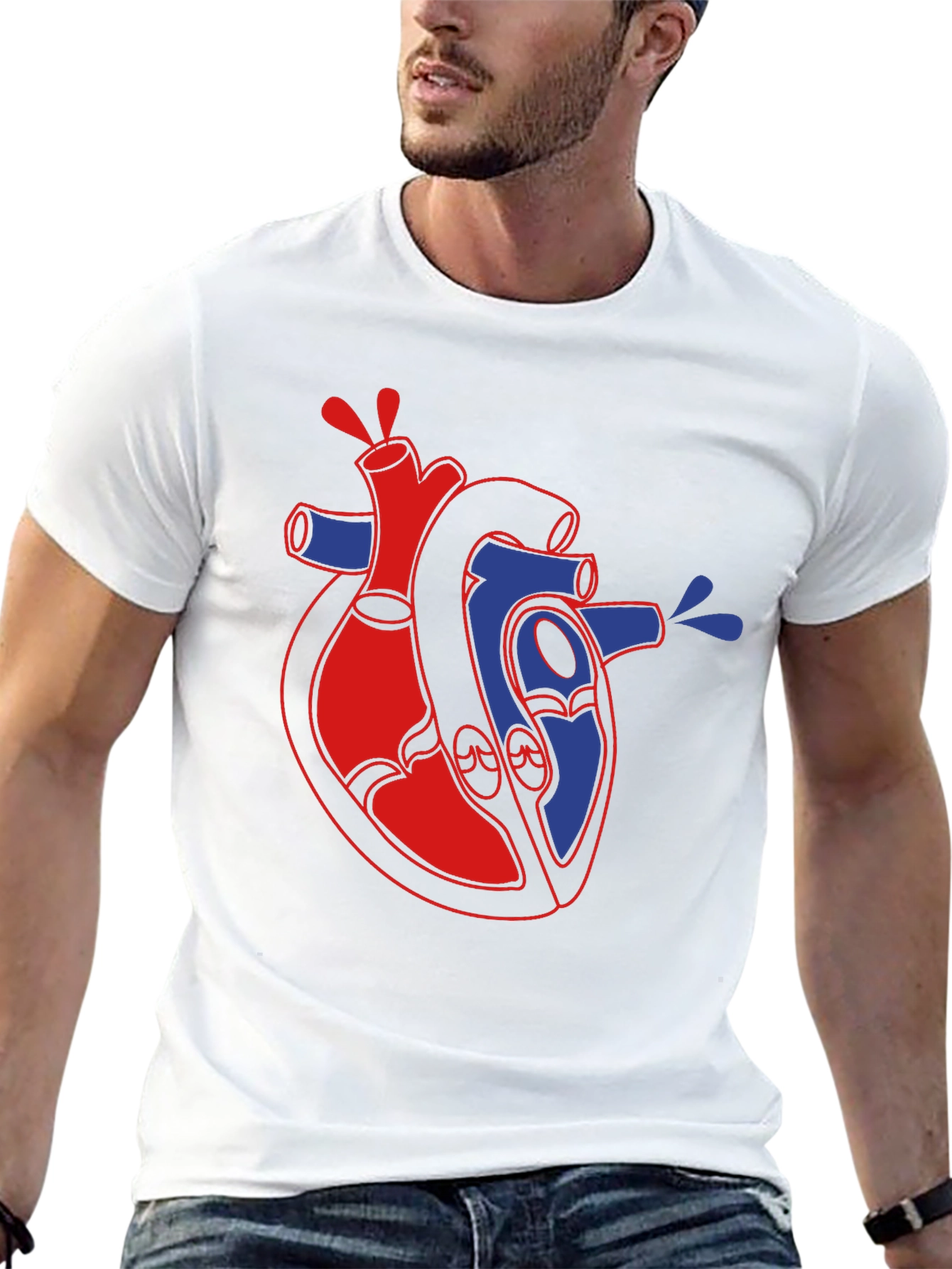 Anatomical Heart Graphic Black T-Shirt
