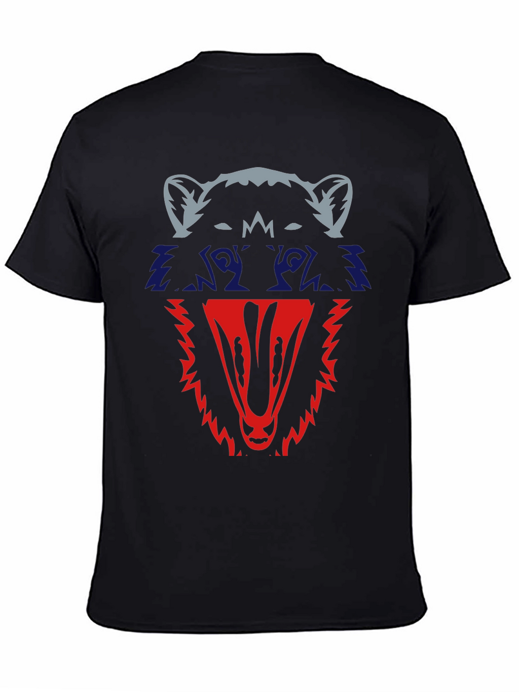 Raccoon Graphic Tee - Mens Black Cotton T-Shirt