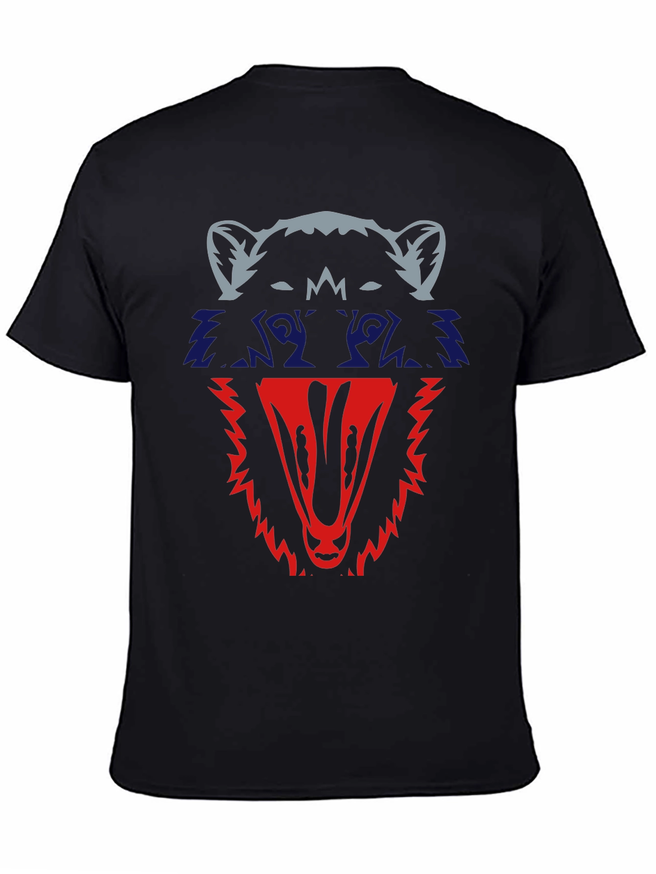 Raccoon Graphic Tee - Mens Black Cotton T-Shirt