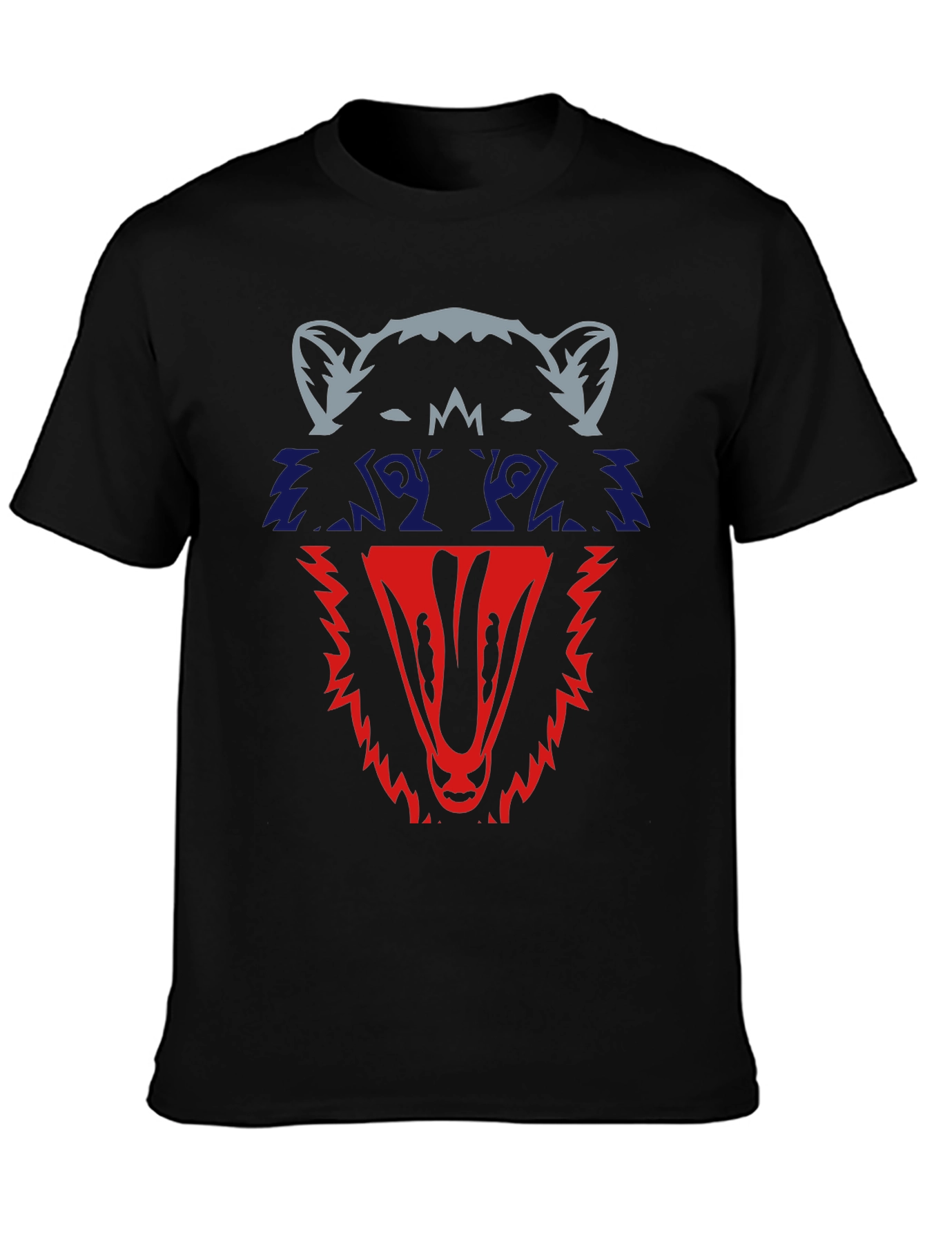 Raccoon Graphic Tee - Mens Black Cotton T-Shirt