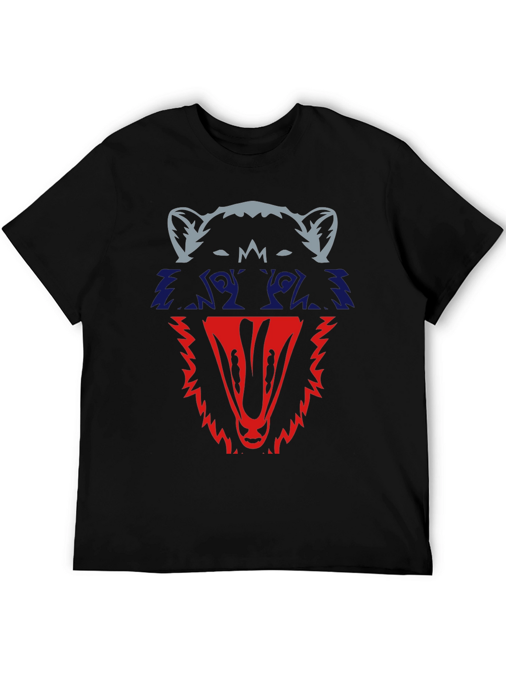 Raccoon Graphic Tee - Mens Black Cotton T-Shirt