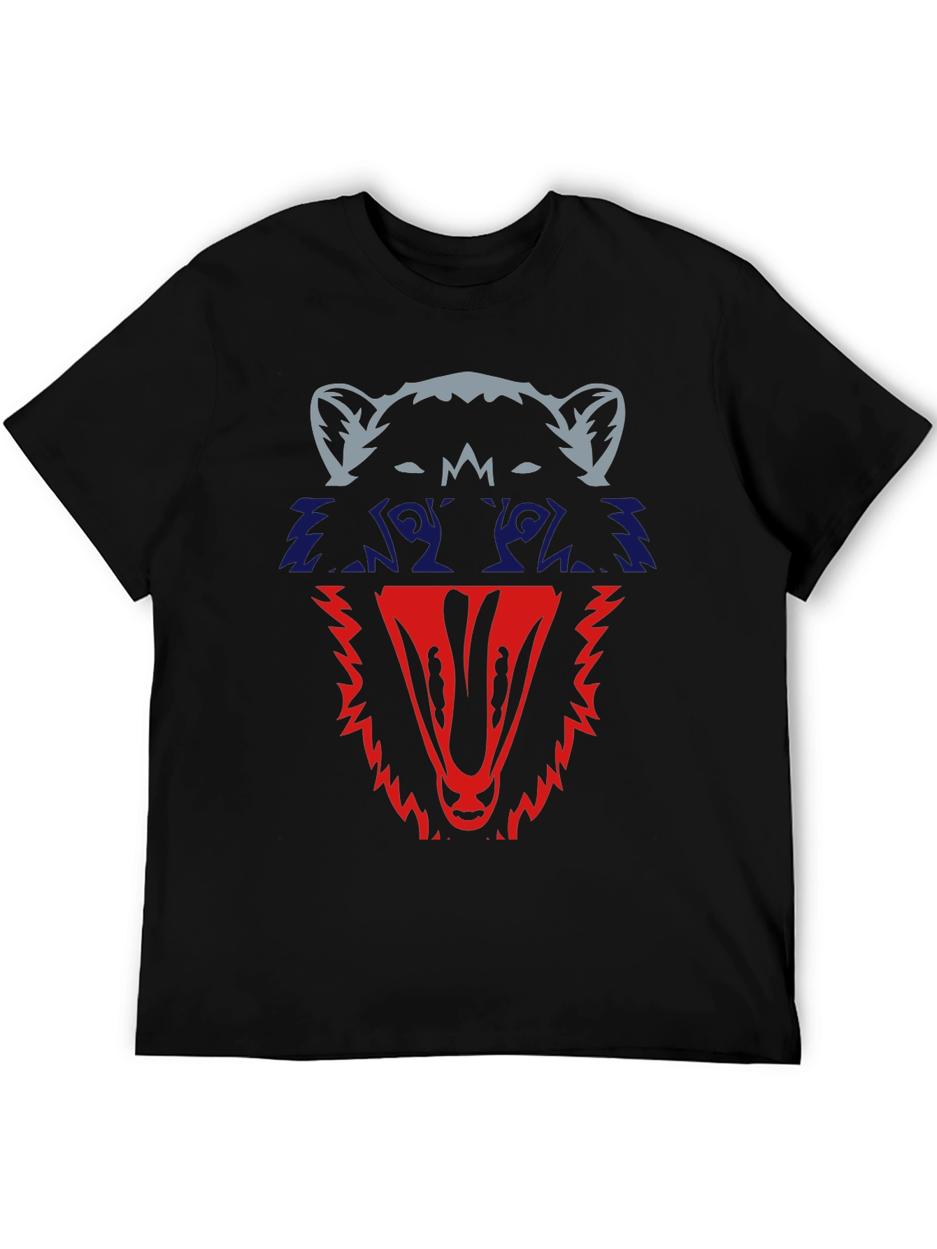 Raccoon Graphic Tee - Mens Black Cotton T-Shirt