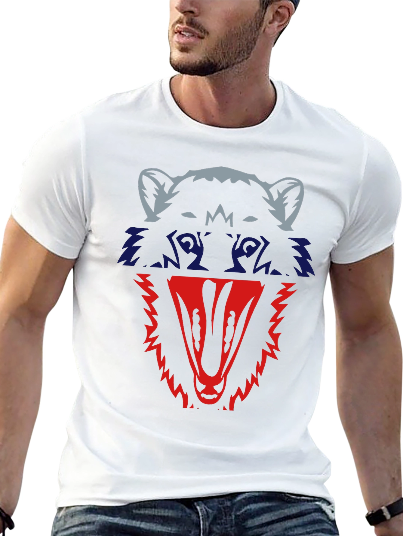 Raccoon Graphic Tee - Mens Black Cotton T-Shirt