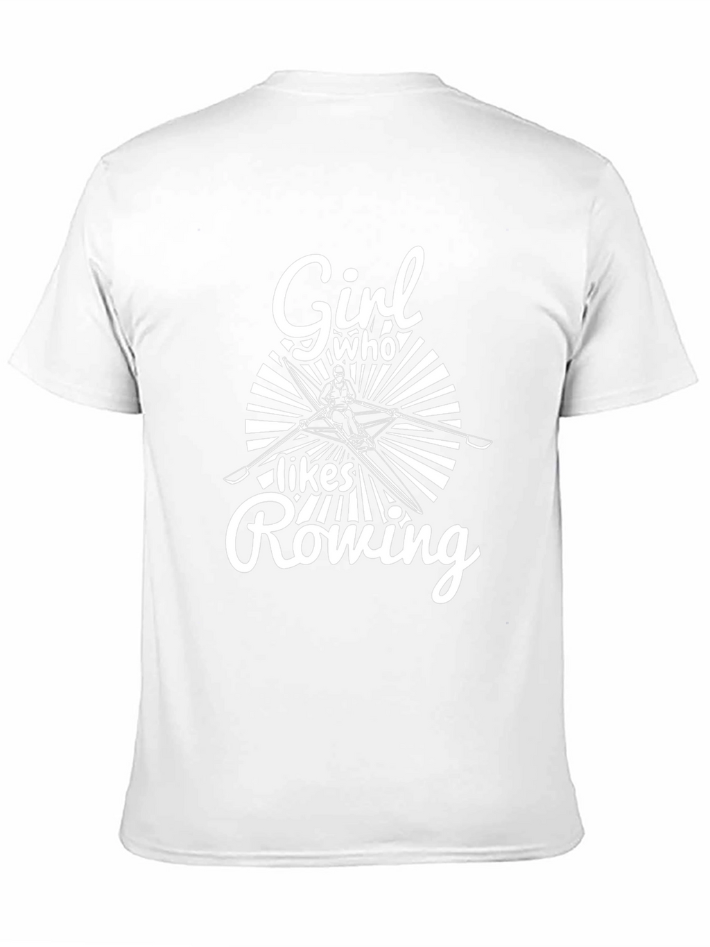 Girl Who Likes Rowing Black T-Shirt