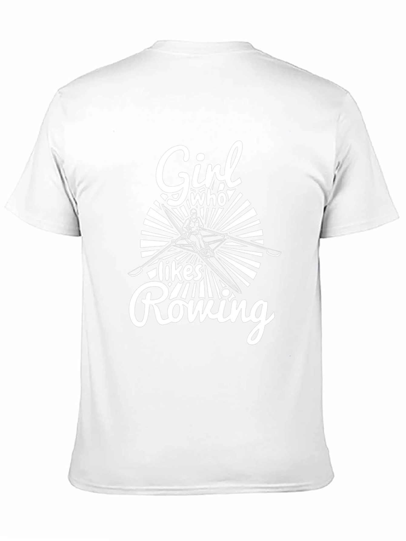 Girl Who Likes Rowing Black T-Shirt
