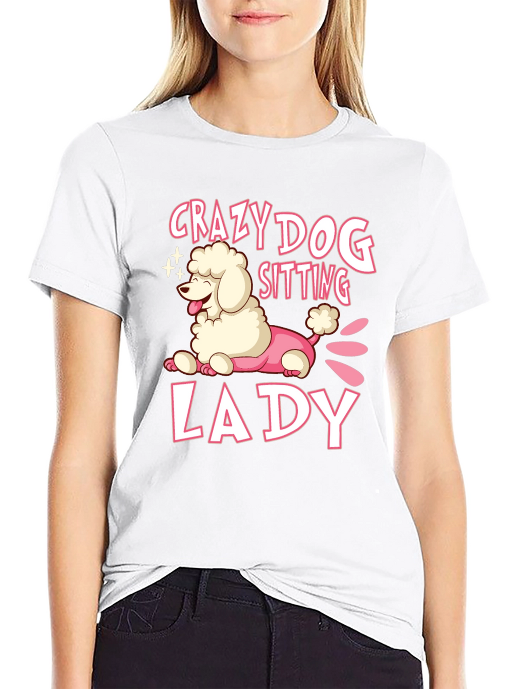 Crazy Dog Lady T-Shirt Cute Poodle Graphic Tee