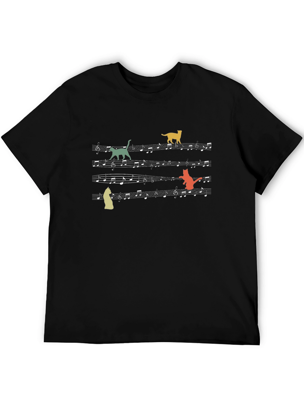 Musical Cats T-Shirt - Black