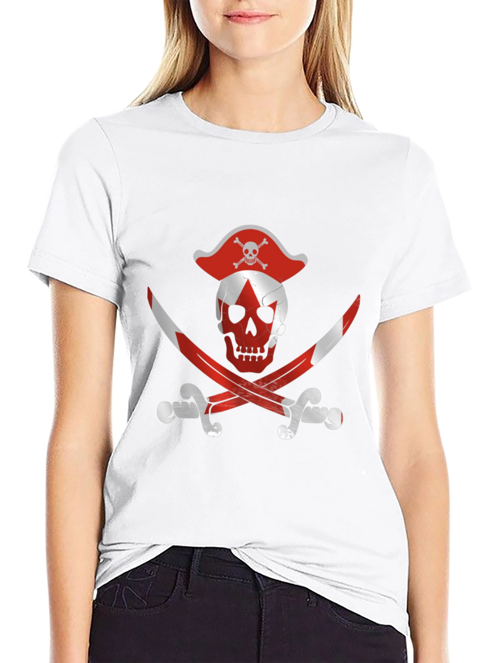 Pirate Flag Graphic Tee - Black T-Shirt