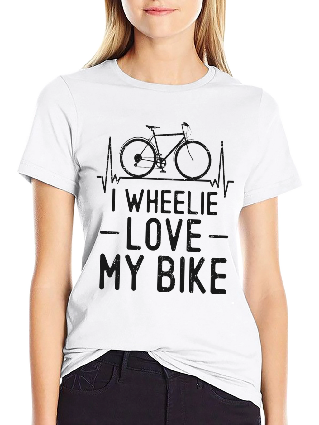 I Wheelie Love My Bike Graphic Tee - Black