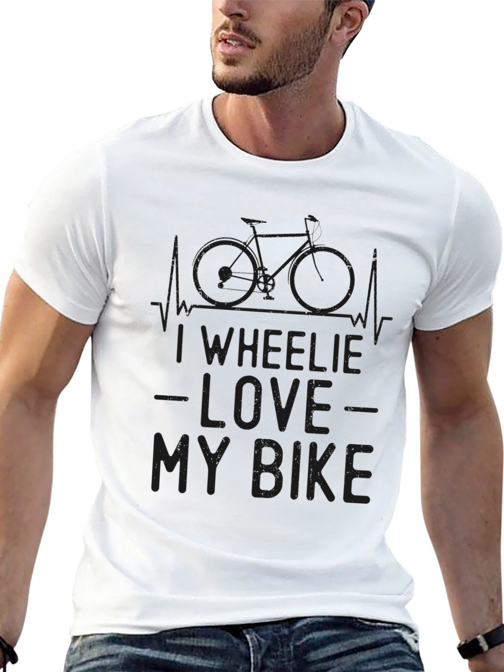 I Wheelie Love My Bike Graphic Tee - Black