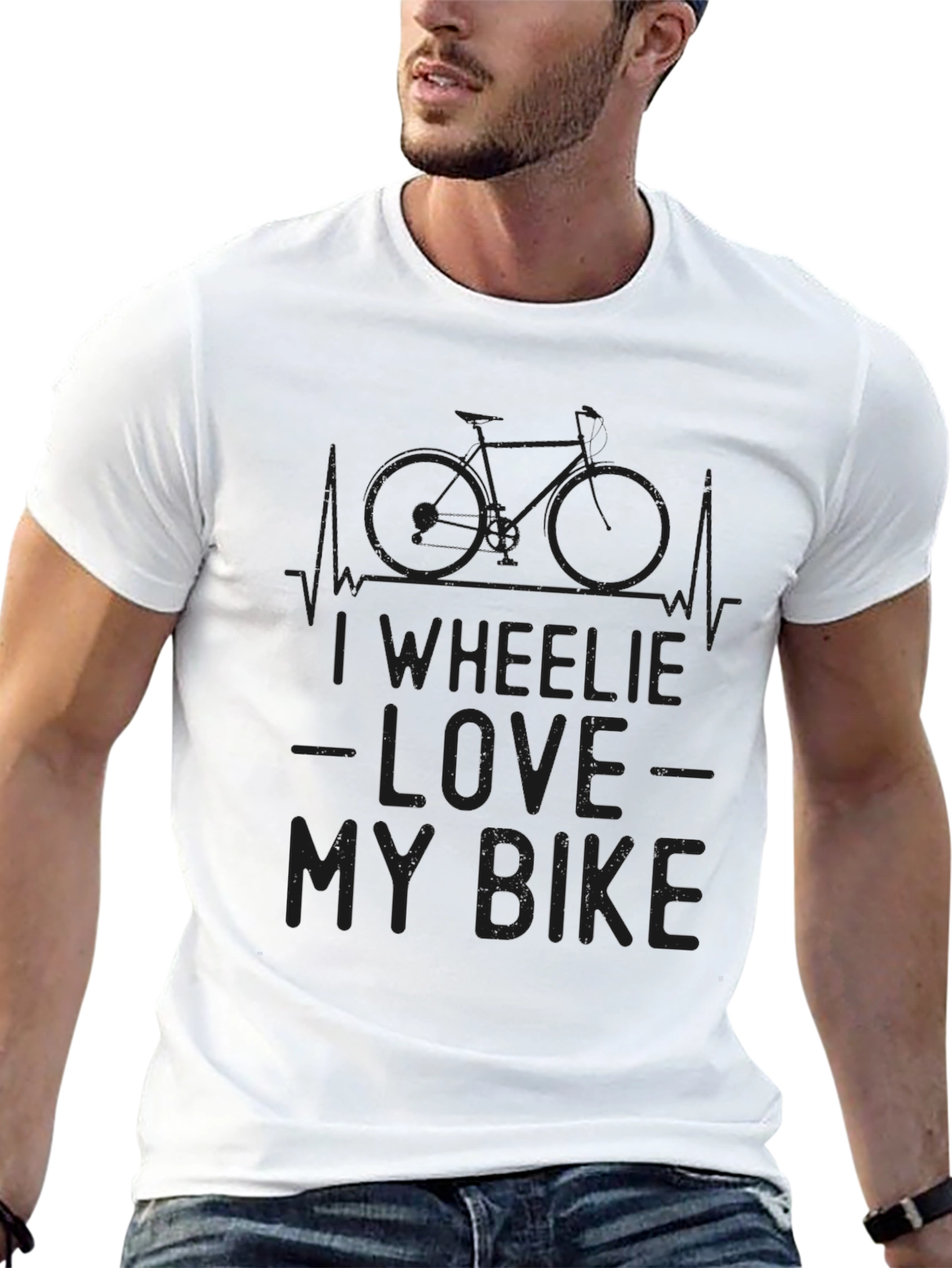 I Wheelie Love My Bike Graphic Tee - Black