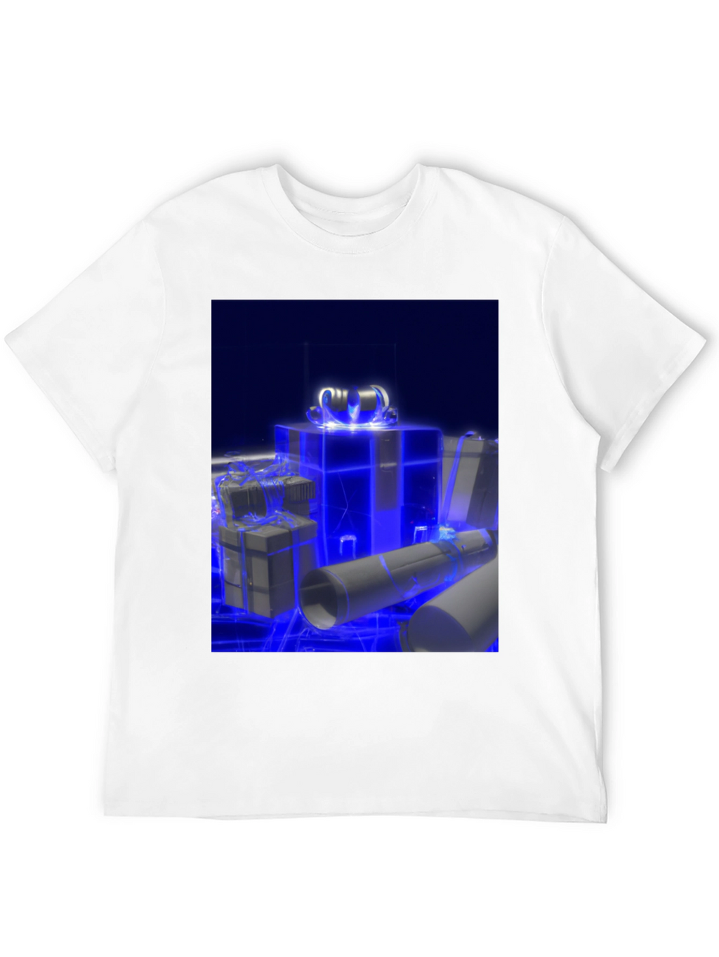 Glowing Gift T-Shirt - Futuristic Holiday Style