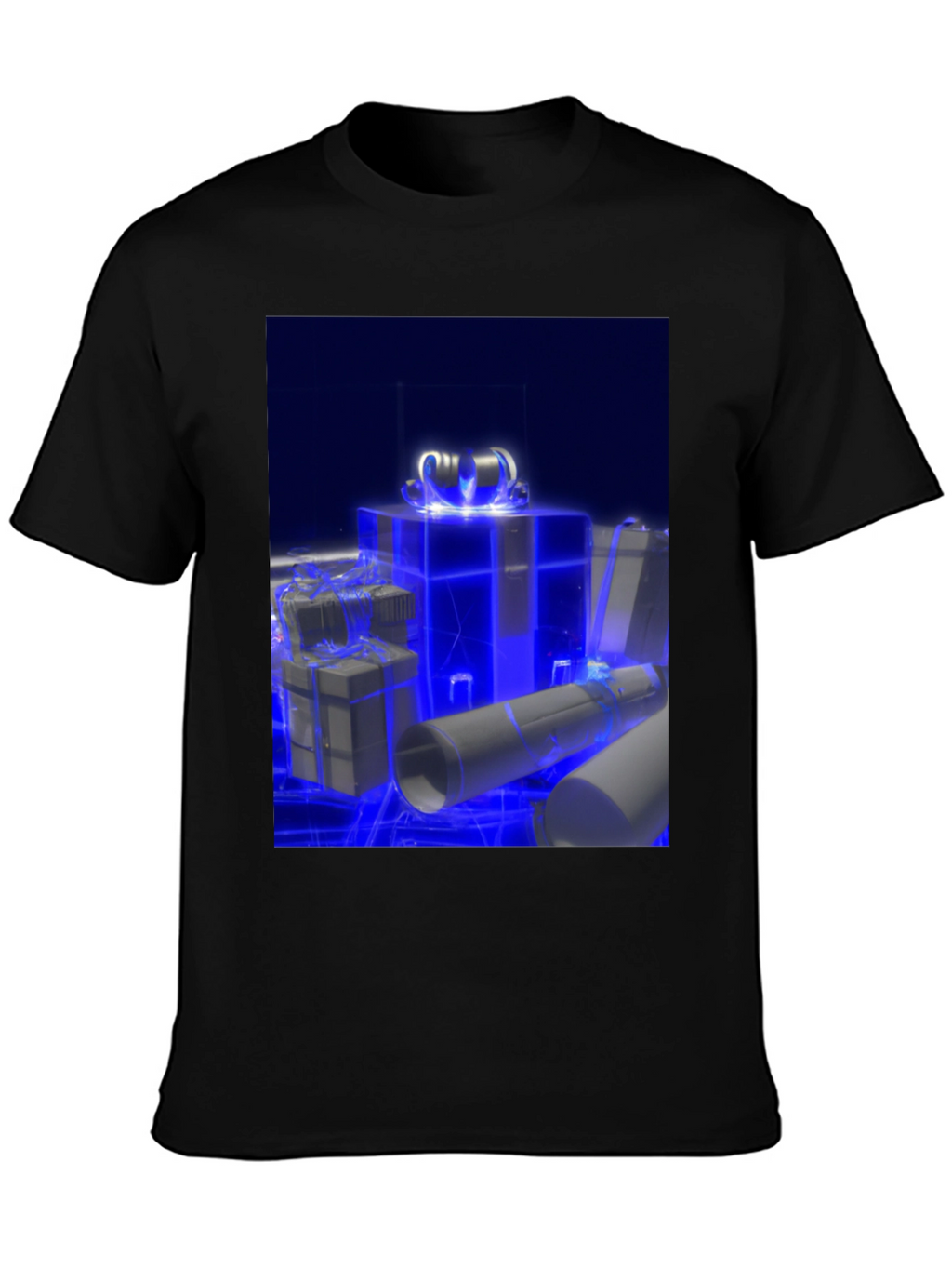 Glowing Gift T-Shirt - Futuristic Holiday Style
